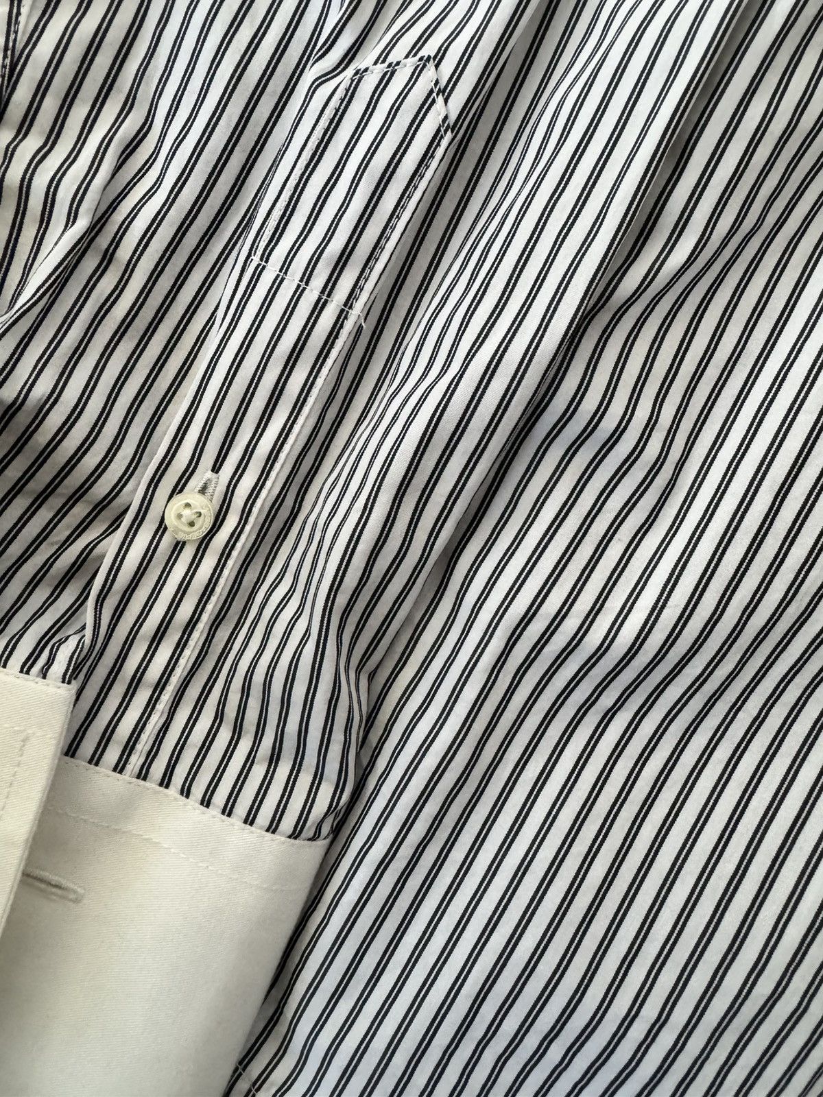 Messagerie Messagerie Limited Editon Stripped Dress Shirt Size 44R - 3 Thumbnail
