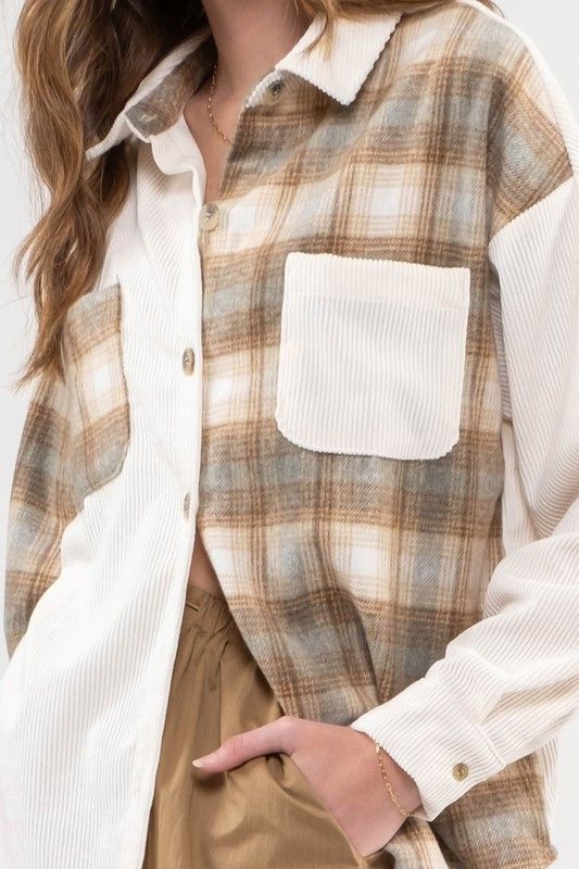 Other RESAMON Corduroy Plaid Button Up Size M / US 6-8 / IT 42-44 - 4 Thumbnail