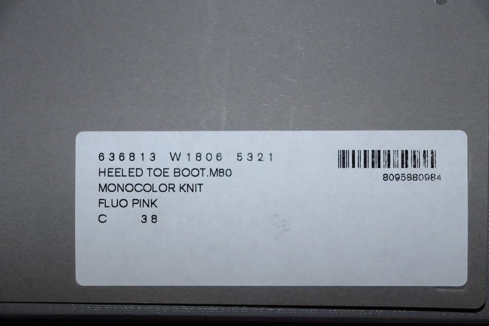 Balenciaga o1rshd1 Monocolor Knit Heeled Toe Boots in Fluo Pink Size US 8 / IT 38 - 13 Thumbnail