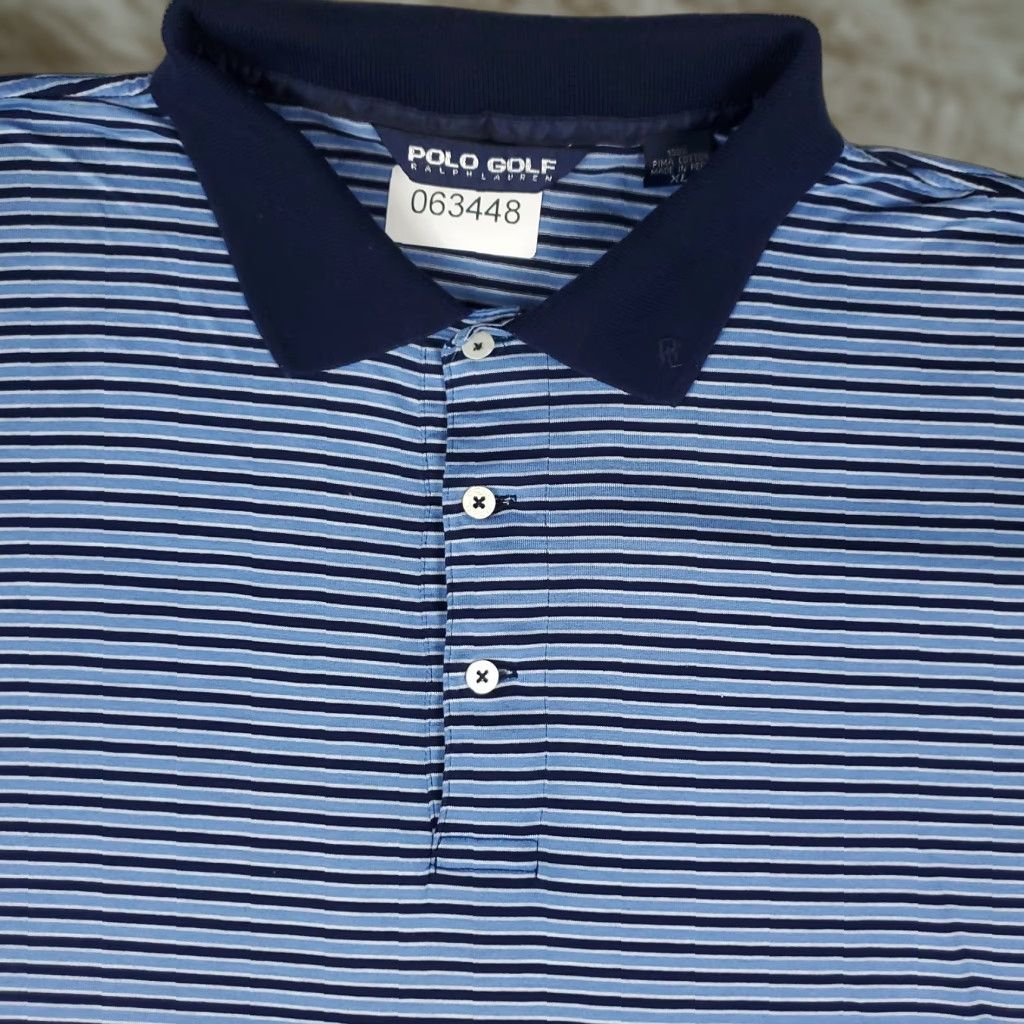 Ralph Lauren Ralph Lauren Polo Shirt Mens XL Blue Striped Short Sleeve Cotton Button-Down Casual Polo Men XL Blue Striped Polo Shirt Size US XL / EU 56 / 4 - 1 Thumbnail