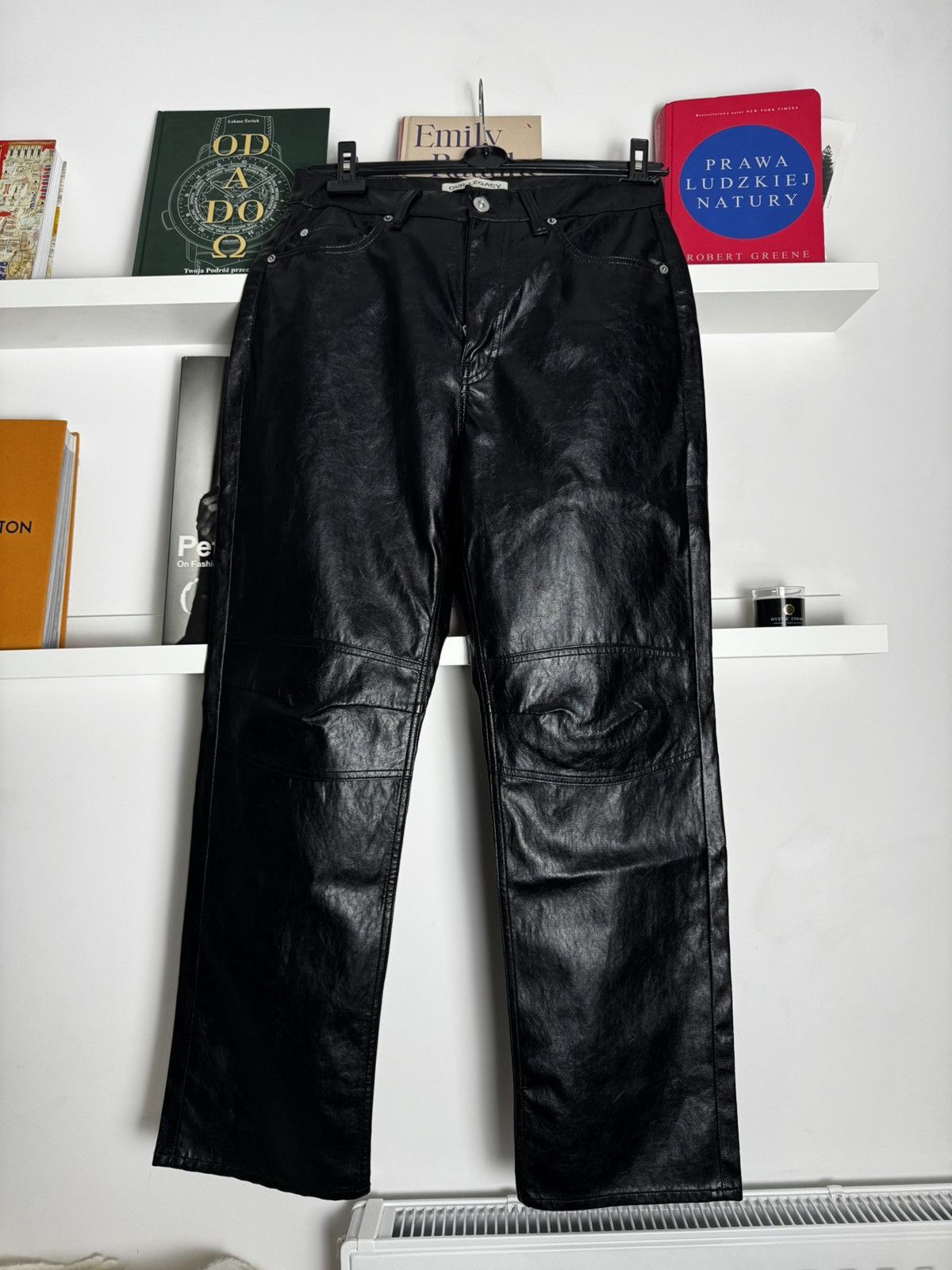 Our Legacy OUR LEGACY FAKE Leather pants moto Archive Hype Streetwear Size US 31 - 1 Thumbnail