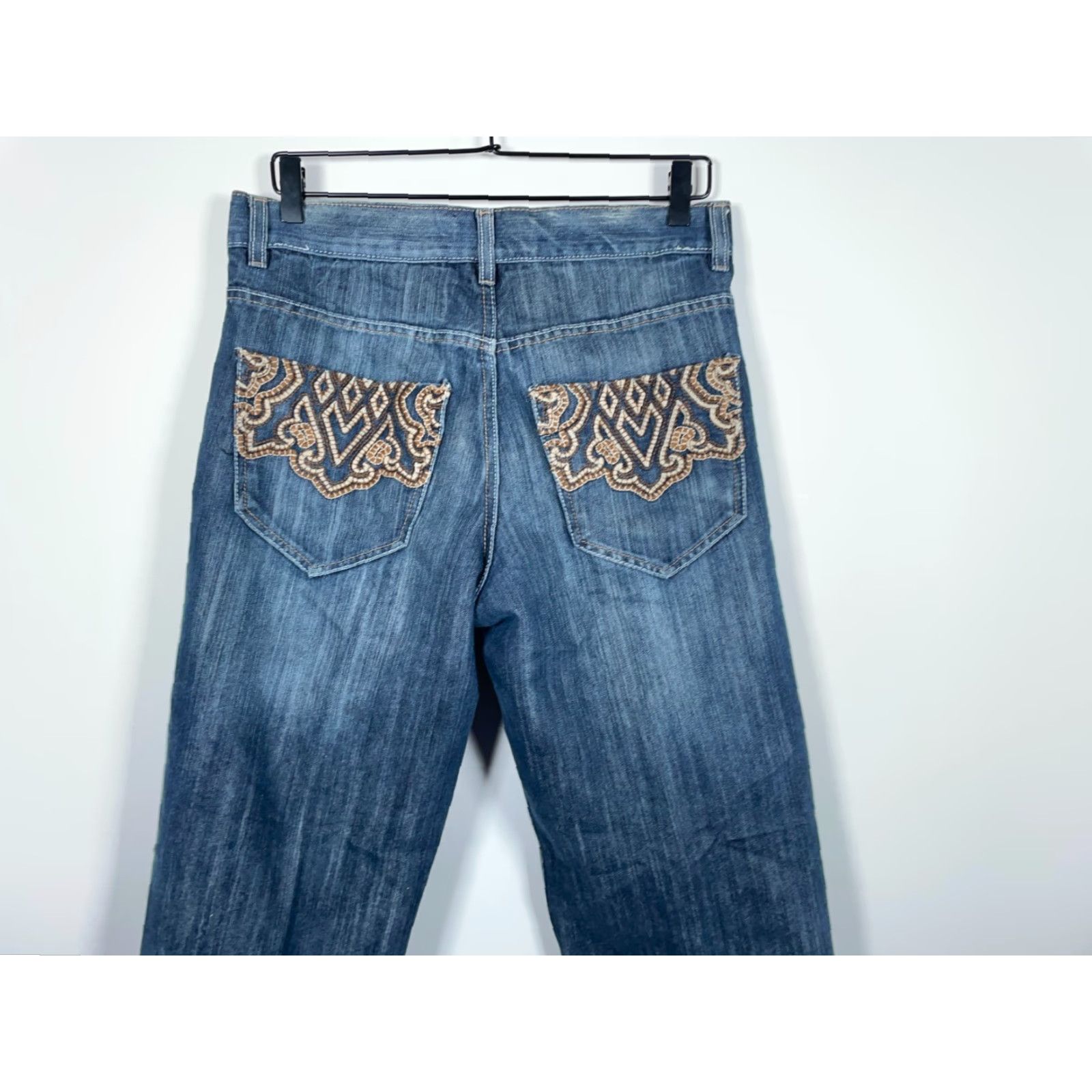Avirex VINTAGE Avirex Jeans Baggy Straight Leg Men's 32 x 29 Blue Denim Embroidered Y2K Skater Regular 5-Pocket Denim Cotton Polyester Size US 32 / EU 48 - 4 Thumbnail
