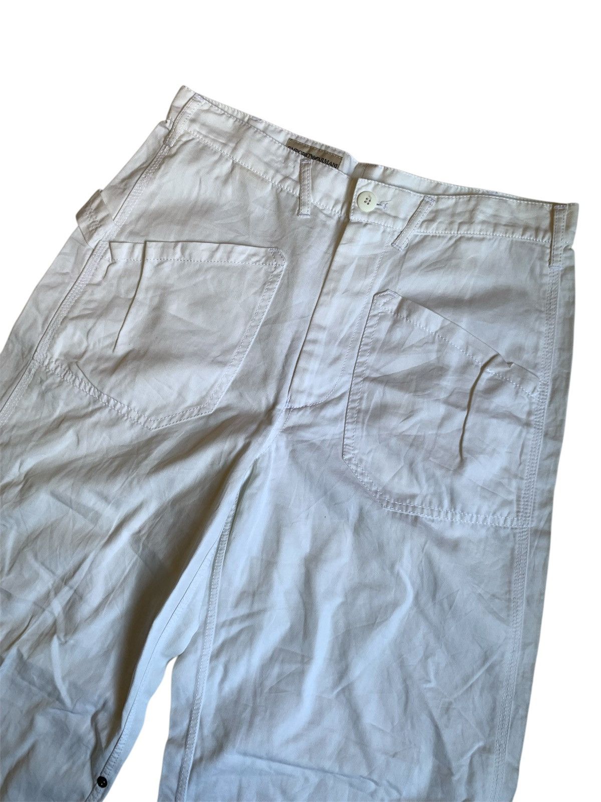 Emporio Armani × Vintage Rare Vintage Emporio Armani Knee Button Baggy Style Size US 30 / EU 46 - 3 Thumbnail