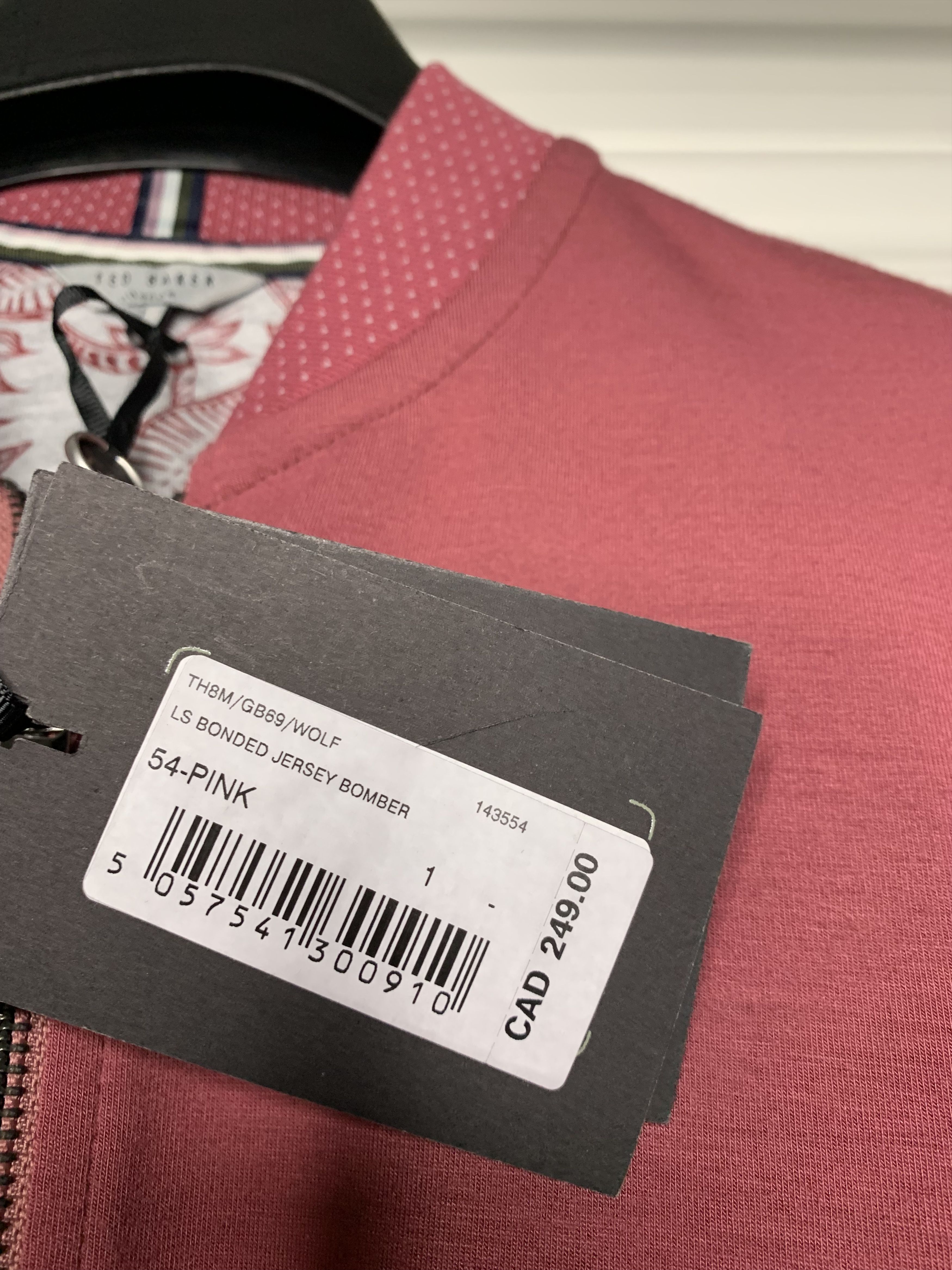 Ted Baker Ted Baker Pink Wolf Bonded Jersey Bomber Size US S / EU 44-46 / 1 - 10 Thumbnail