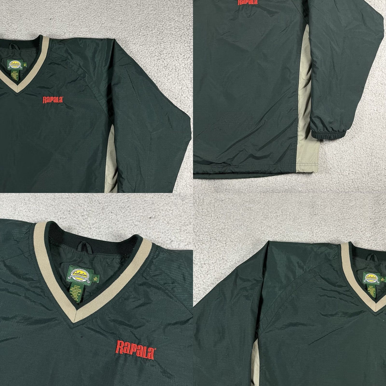 Vintage VINTAGE Cabelas Rapala Jacket Mens XL Green Pullover Outdoor Fishing Windbreaker Shell Size US XL / EU 56 / 4 - 8 Thumbnail