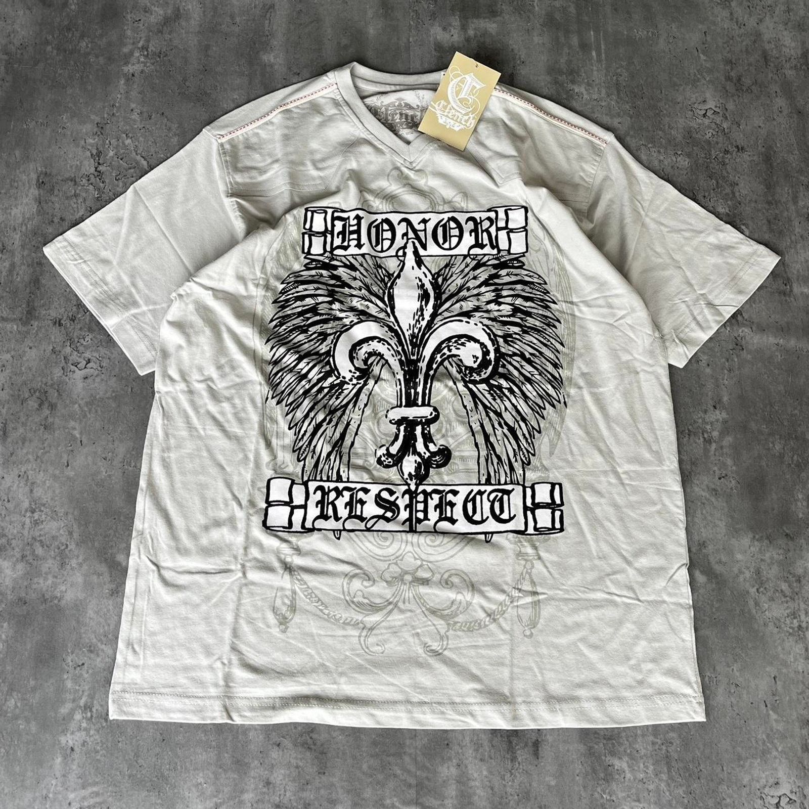 Affliction × Japanese Brand × Vintage Crazy Vintage Y2K Baggy Affliction Style Grunge Tee Size US XXL / EU 58 / 5 - 2 Thumbnail