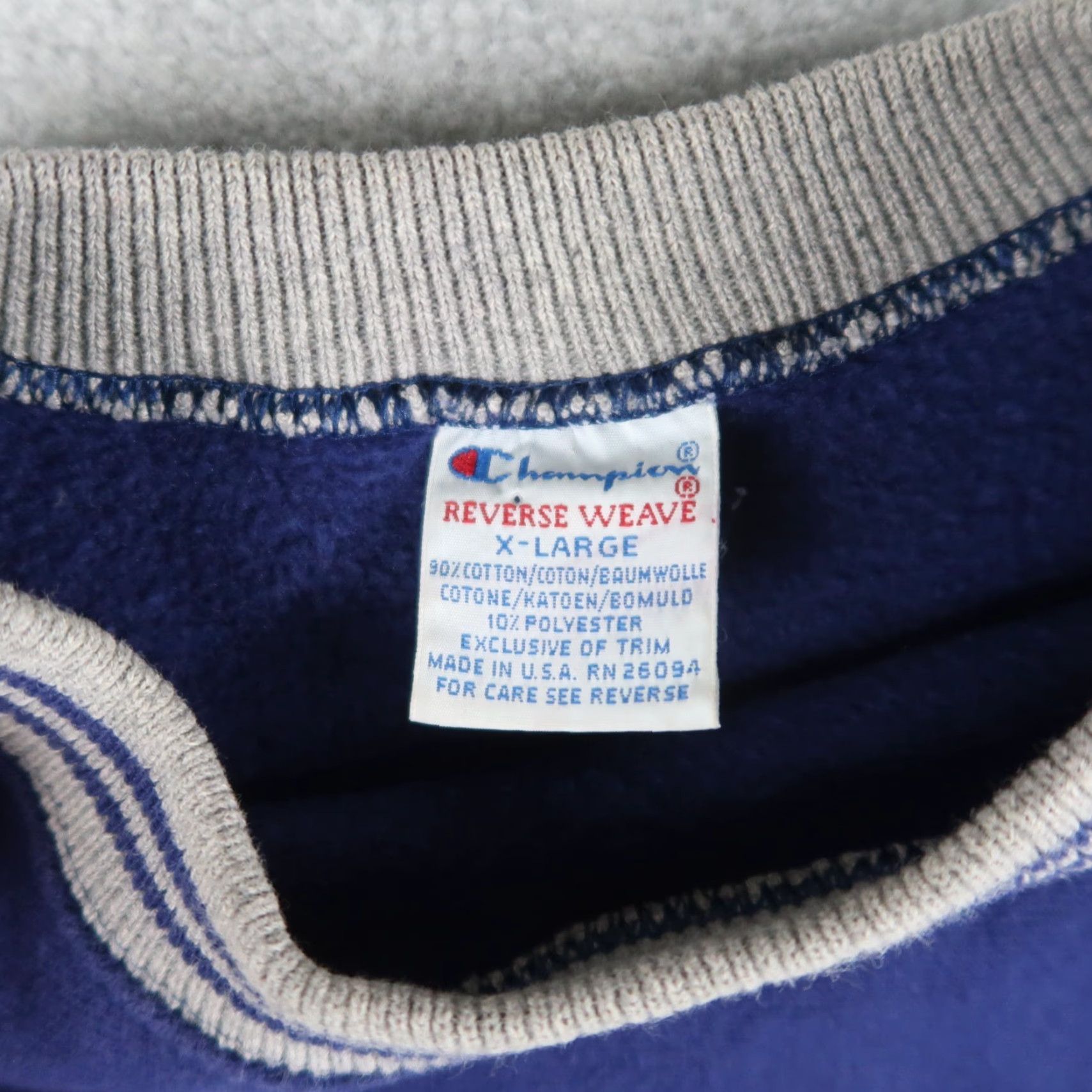 Champion VINTAGE Champion Reverse Weave Crewneck Sweatshirt XL Blue 90s Sports Mens USA Made Size US XL / EU 56 / 4 - 6 Thumbnail
