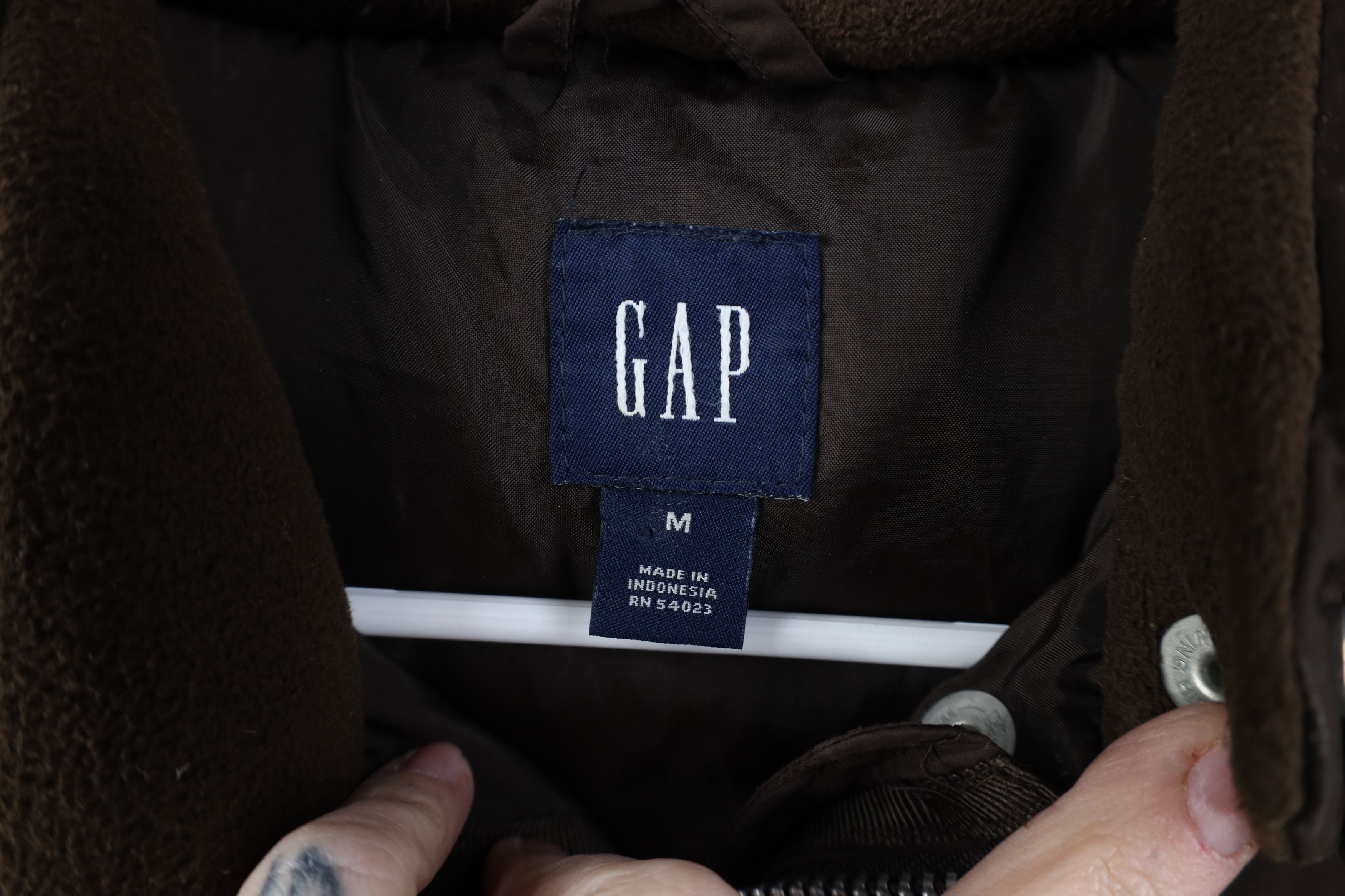 Gap Vintage Y2K Gap Duck Down Hooded Puffer Vest Jacket Brown Size M / US 6-8 / IT 42-44 - 9 Thumbnail