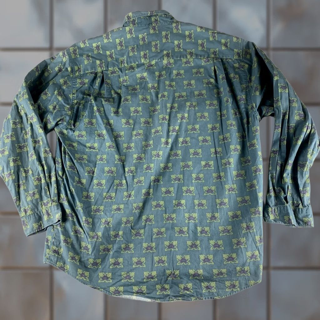 Dockers VINTAGE DOCKERS SHIRT MENS XL BLUE FLORAL COTTON BUTTON UP LONG SLEEVE Y2K Size US XL / EU 56 / 4 - 1 Thumbnail
