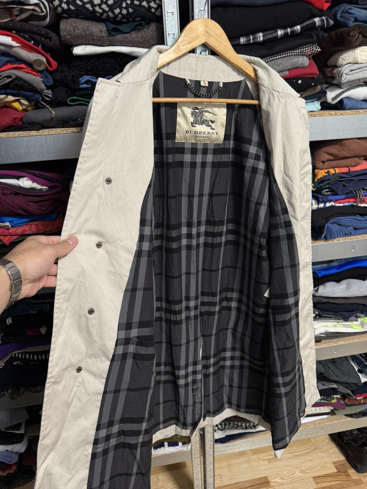 Burberry Burberry London Mens Trench Button Up Coat Sz 56 Nova Check Size US XL / EU 56 / 4 - 5 Thumbnail