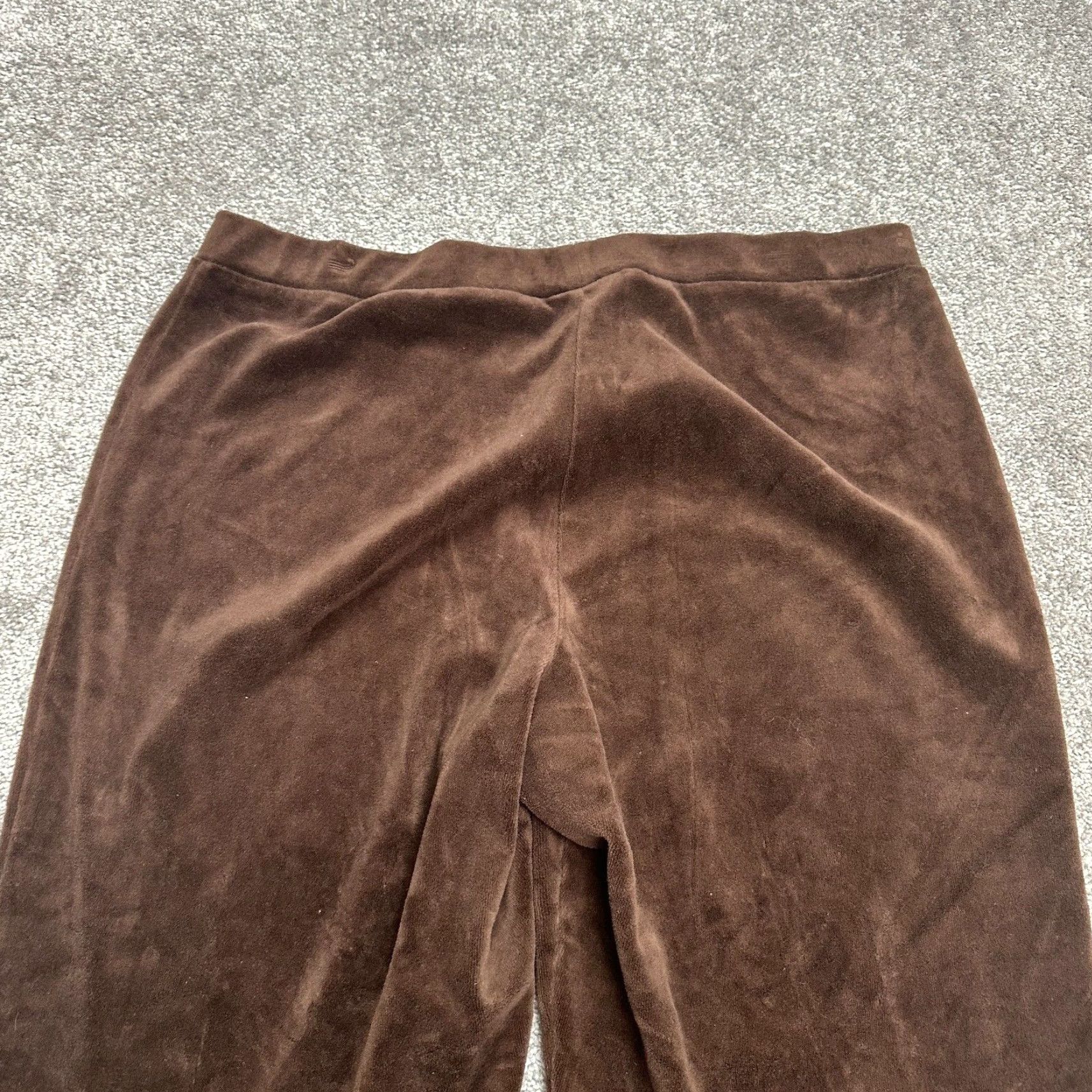 Charter Club Charter Club Sweatpants Velour Wide Leg Womens Large Brown 36x28 Pull On Casual Size 36" / US 14 / IT 50 - 3 Thumbnail