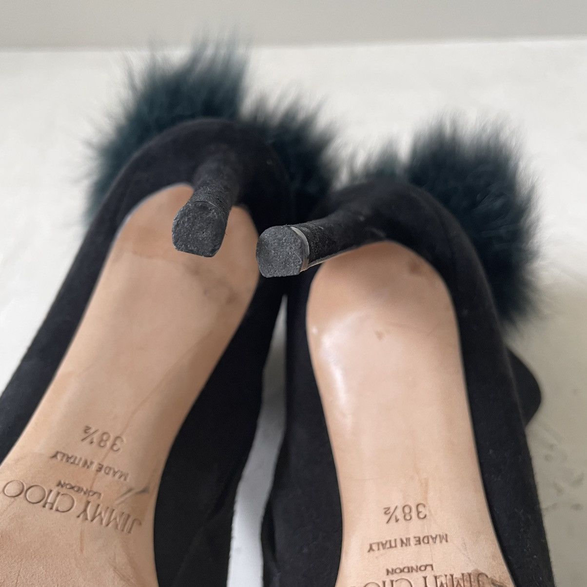 Jimmy Choo Jimmy Choo Black Velvet Boots With Pom Pom Size EU 38.5 US 8 Size US 8 / IT 38 - 8 Thumbnail