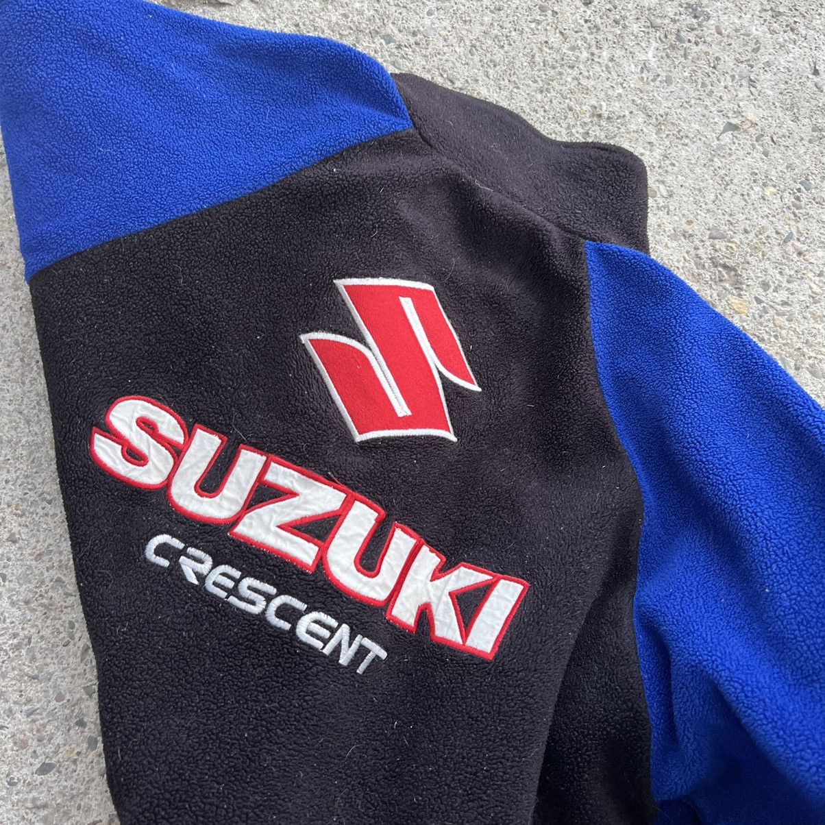 Vintage SUZUKI 90s VINTAGE 🦍 RACING MOTO ZIP FLEECE SWEATSHIRT Y2K Size US L / EU 52-54 / 3 - 2 Thumbnail