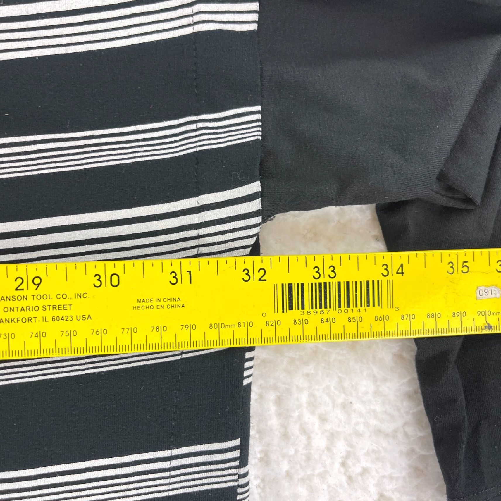 J. Jill J. Jill Shirt Womens XL Black White Striped Pullover Tunic Stretch Casual Size XL / US 12-14 / IT 48-50 - 5 Thumbnail
