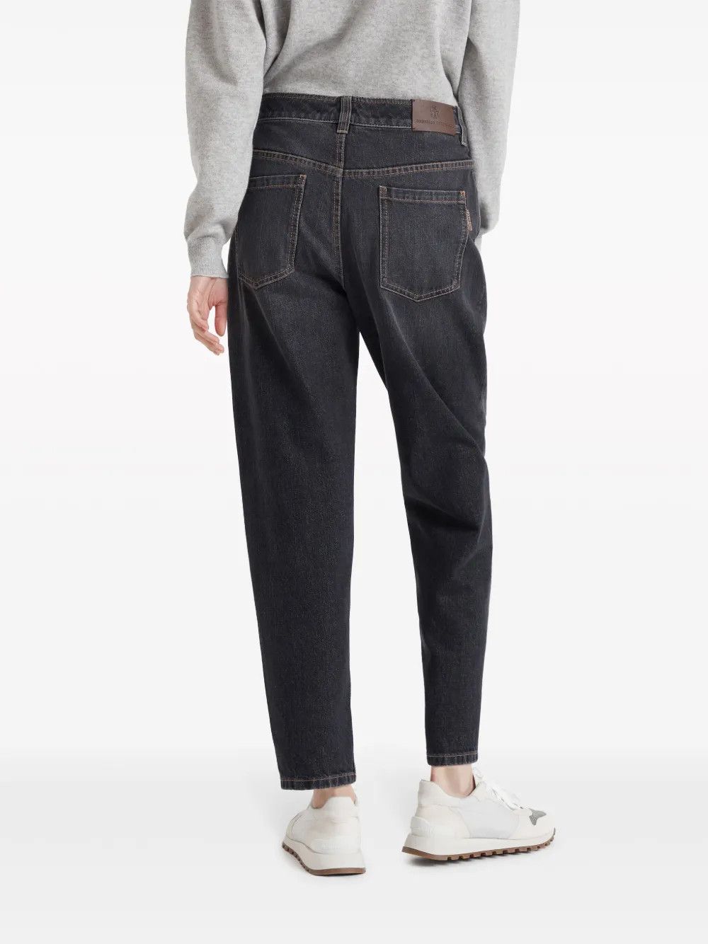 Brunello Cucinelli o1la1rc1a0425 Lady Denim Pants in Black Size 30" / US 8 / IT 44 - 3 Thumbnail