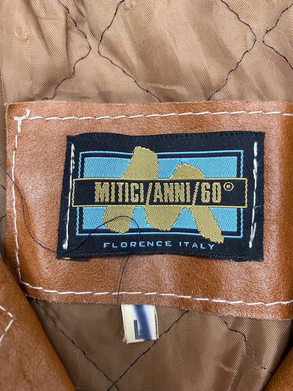 Vintage Mitici Anni 60 Brown L Vintage Italian Leather Coat 1970s Size L / US 10 / IT 46 - 3 Thumbnail
