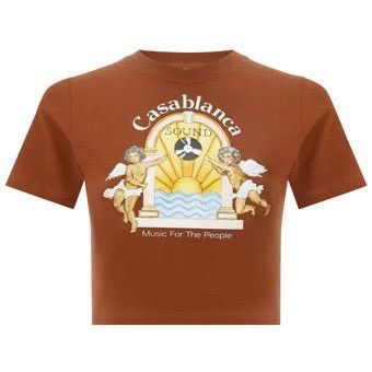 Casablanca Casablanca Studio De Musique Brown Printed T-Shirt Size L / US 10 / IT 46 - 5 Thumbnail