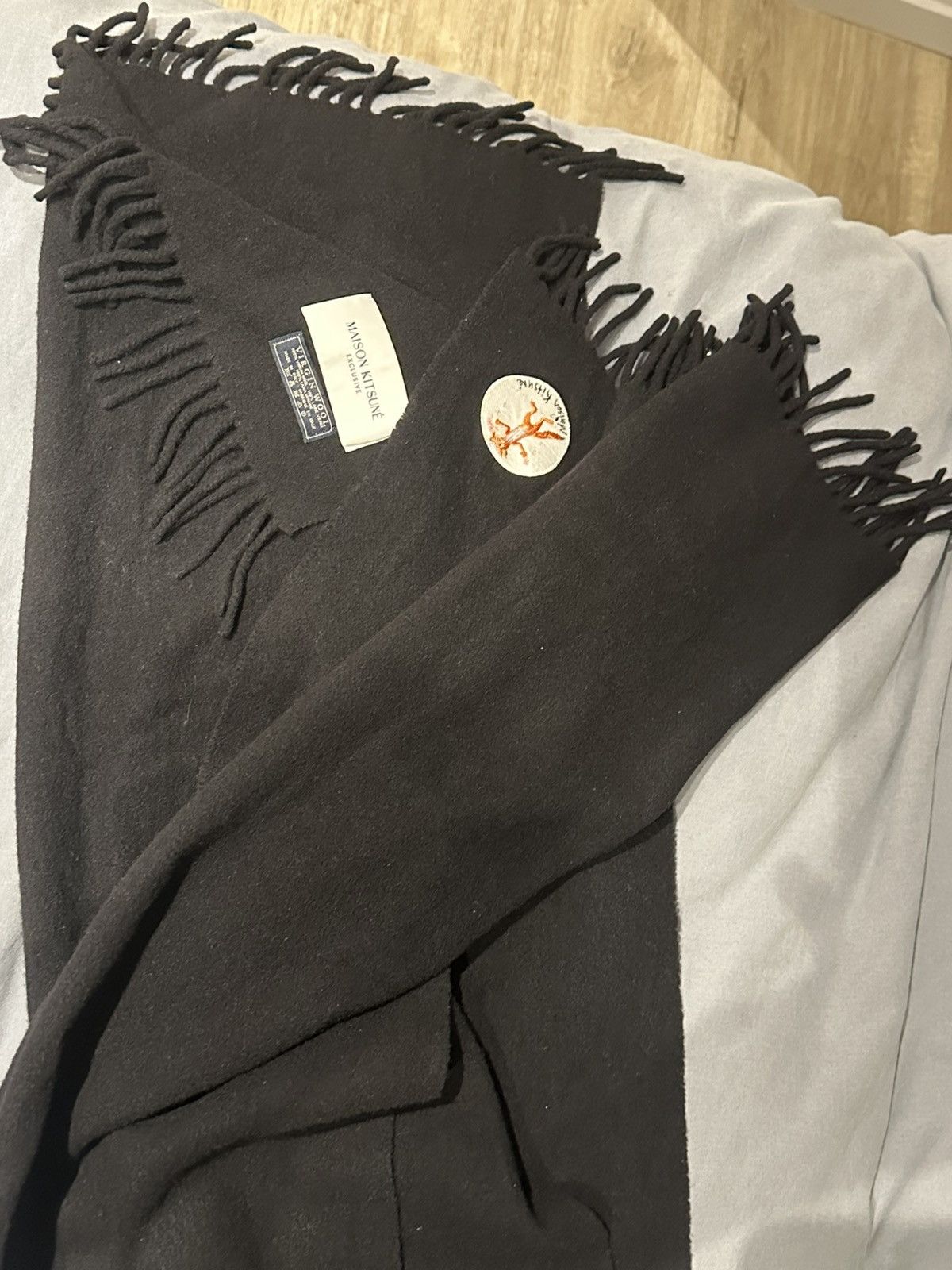 Maison Kitsune Maison kitsune pure wool scarf super long Size ONE SIZE - 2 Thumbnail