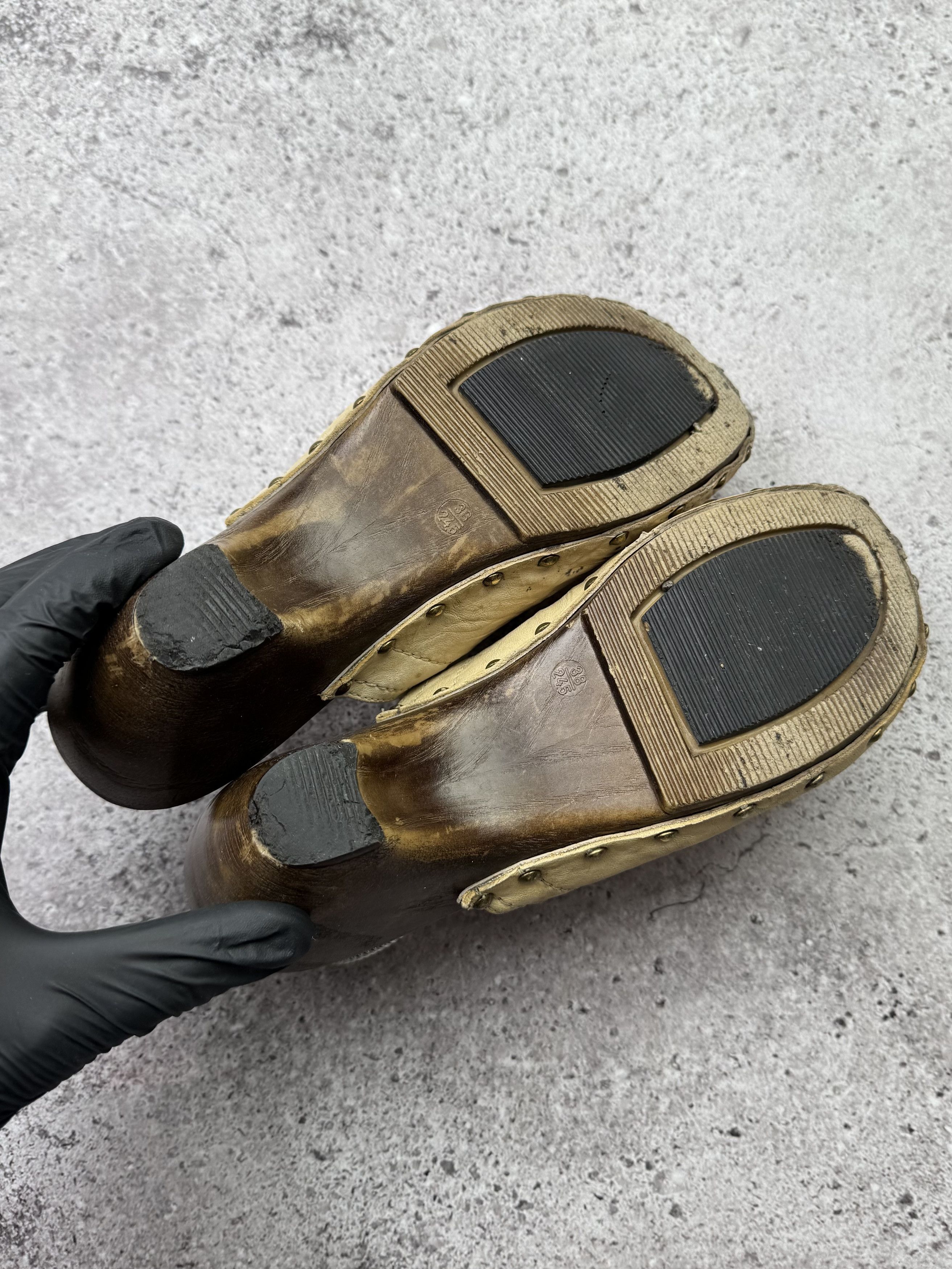 If Six Was Nine Vintage Leather Clog C622(V215) Size US 8 / IT 38 - 9 Thumbnail