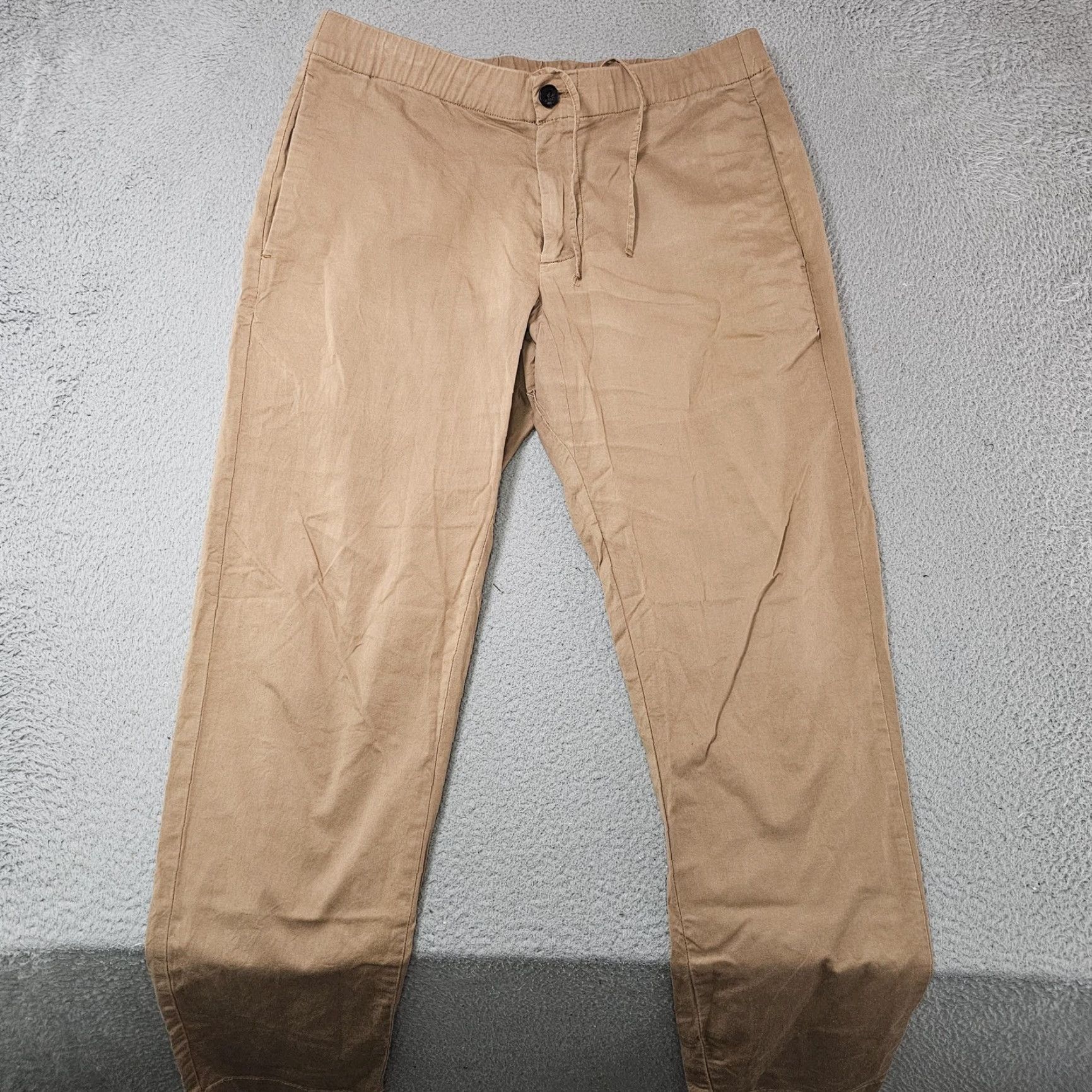 Bonobos Bonobos Pants Mens Small Khaki Beige Drawstring Elastic Waist Chino Casual Size US 29 - 2 Thumbnail