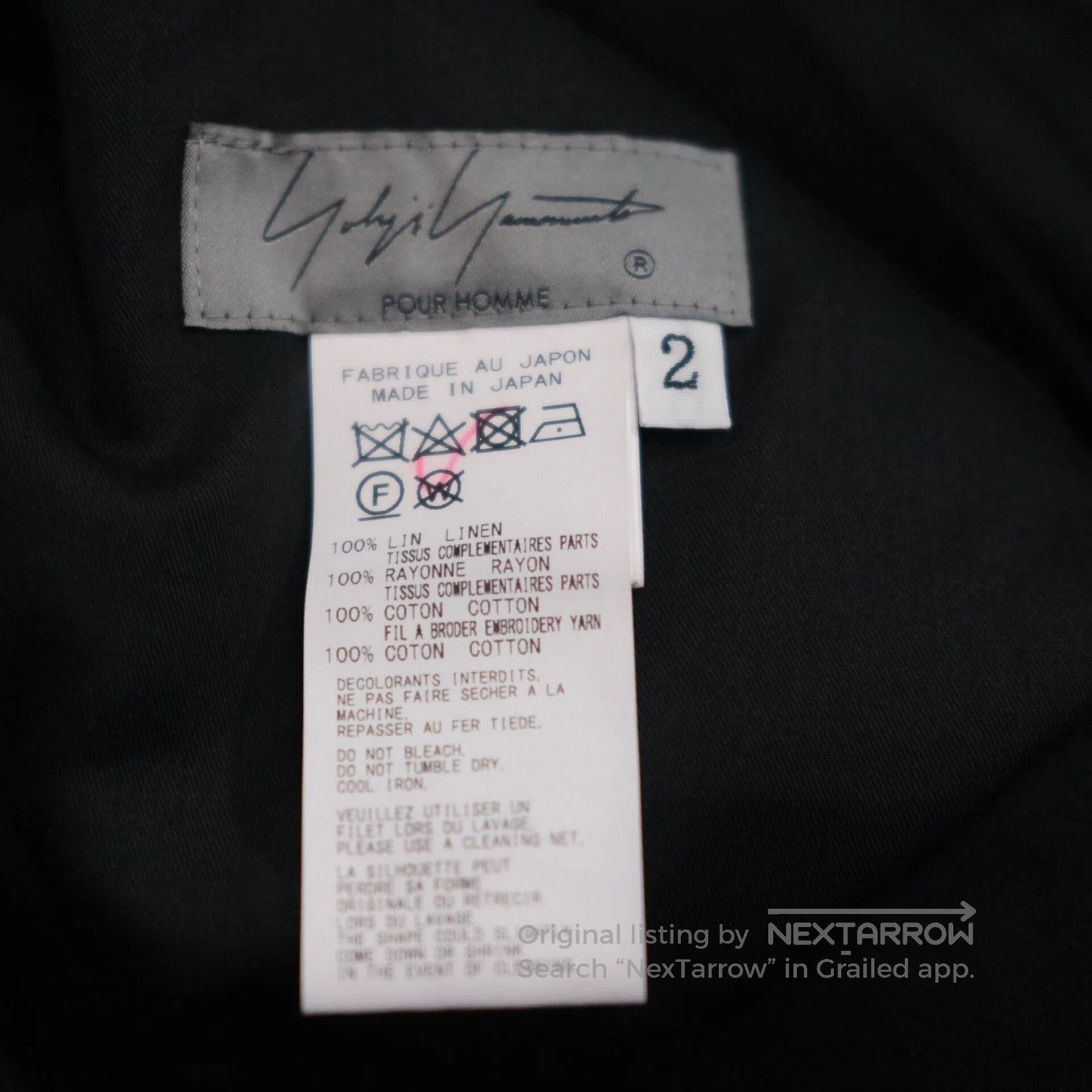 Yohji Yamamoto Yohji Yamamoto Black Low Rise Trousers. Size US 26 / EU 42 - 7 Thumbnail
