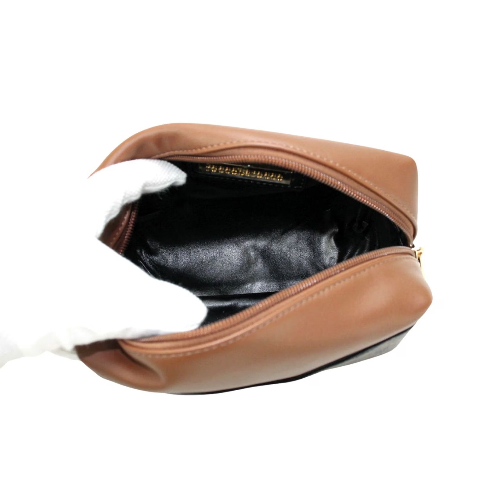 Logo 7 ROCCOBAROCCO Beauty Case Bag Women's ONE SIZE Logo Print Zipper Cosmetic Brown Size ONE SIZE - 6 Thumbnail