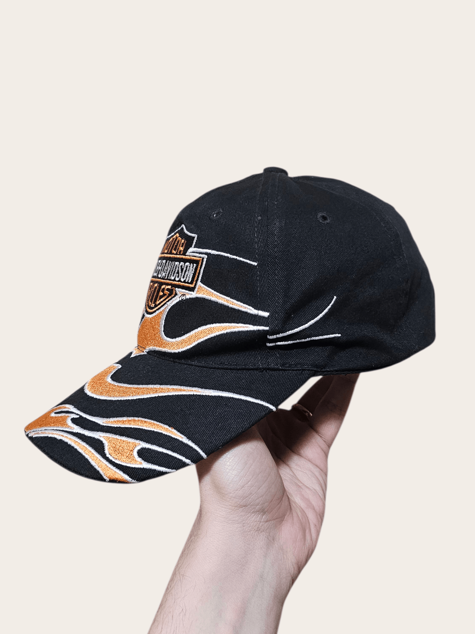 Harley Davidson Harley Davidson 90's Flames Hat Size ONE SIZE - 5 Thumbnail