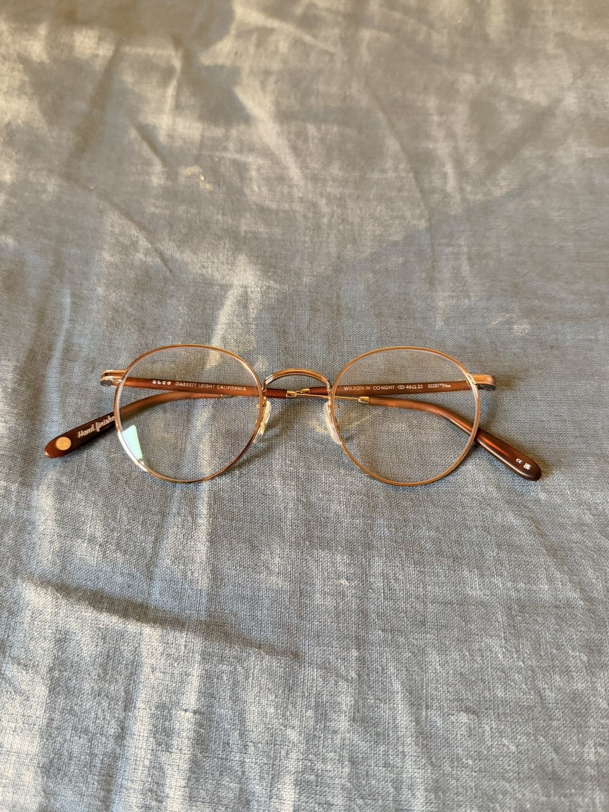 Garrett Leight Garrett Leight Wilson M in Gold with Clip-ons Size ONE SIZE - 2 Thumbnail