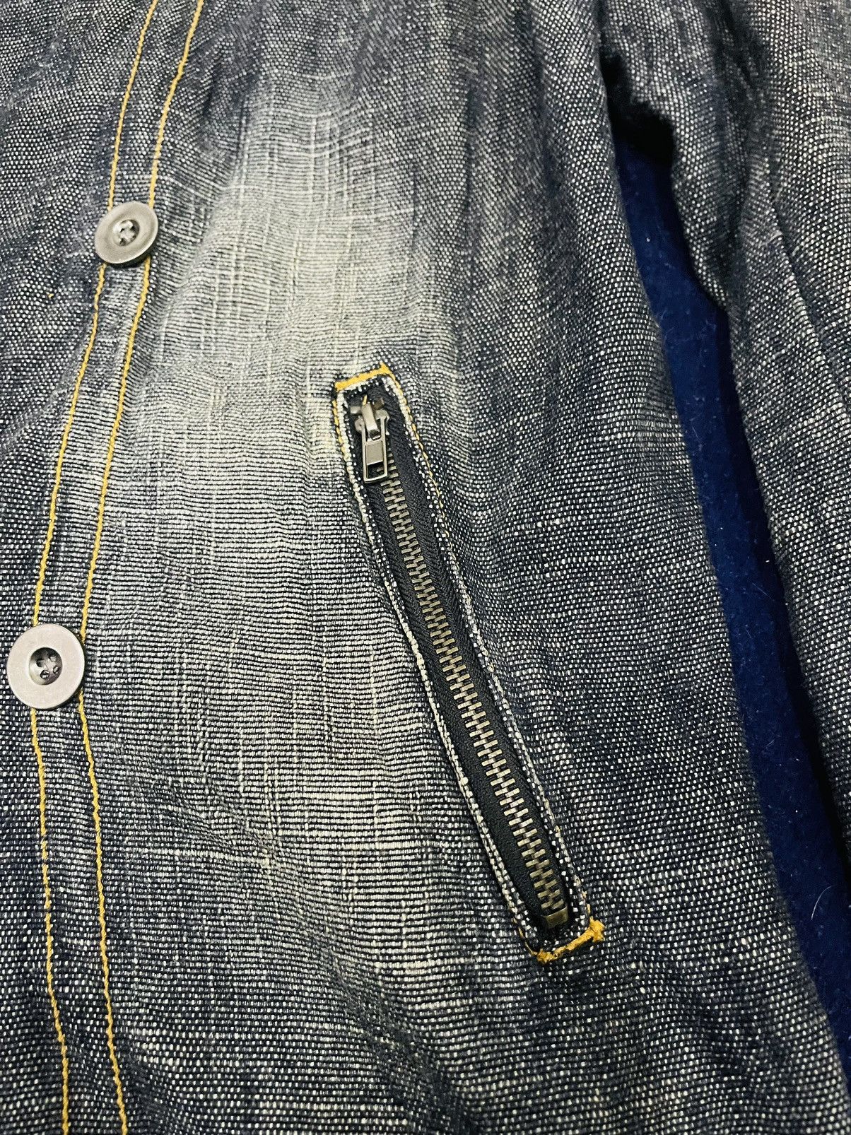 Japanese Brand Slick Double Brested Denim Jacket (11) Size US M / EU 48-50 / 2 - 9 Thumbnail