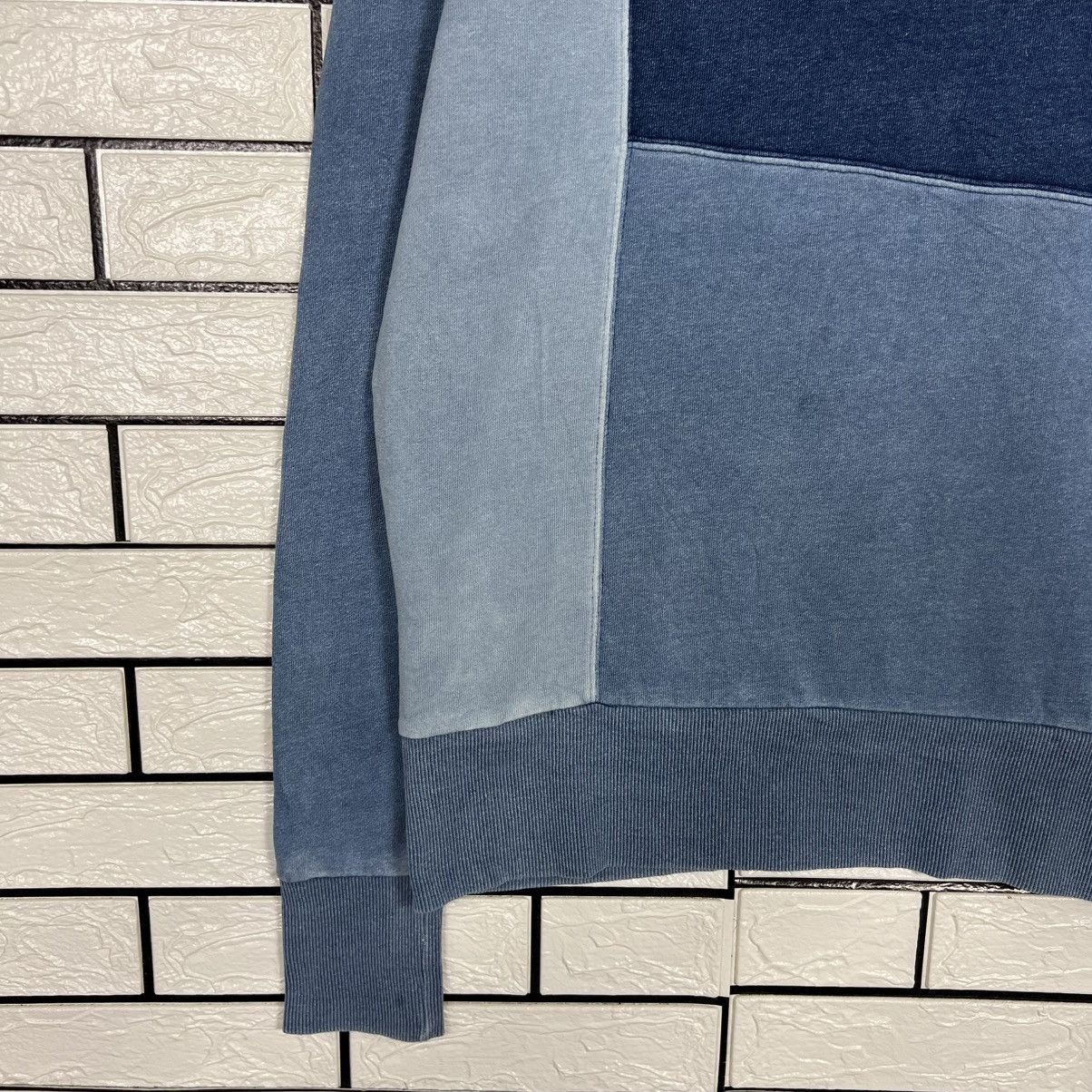 Japanese Brand THRIFT STANDARD Patchwork Sweatshirt Denim Style #4067-C185 Size US M / EU 48-50 / 2 - 6 Thumbnail