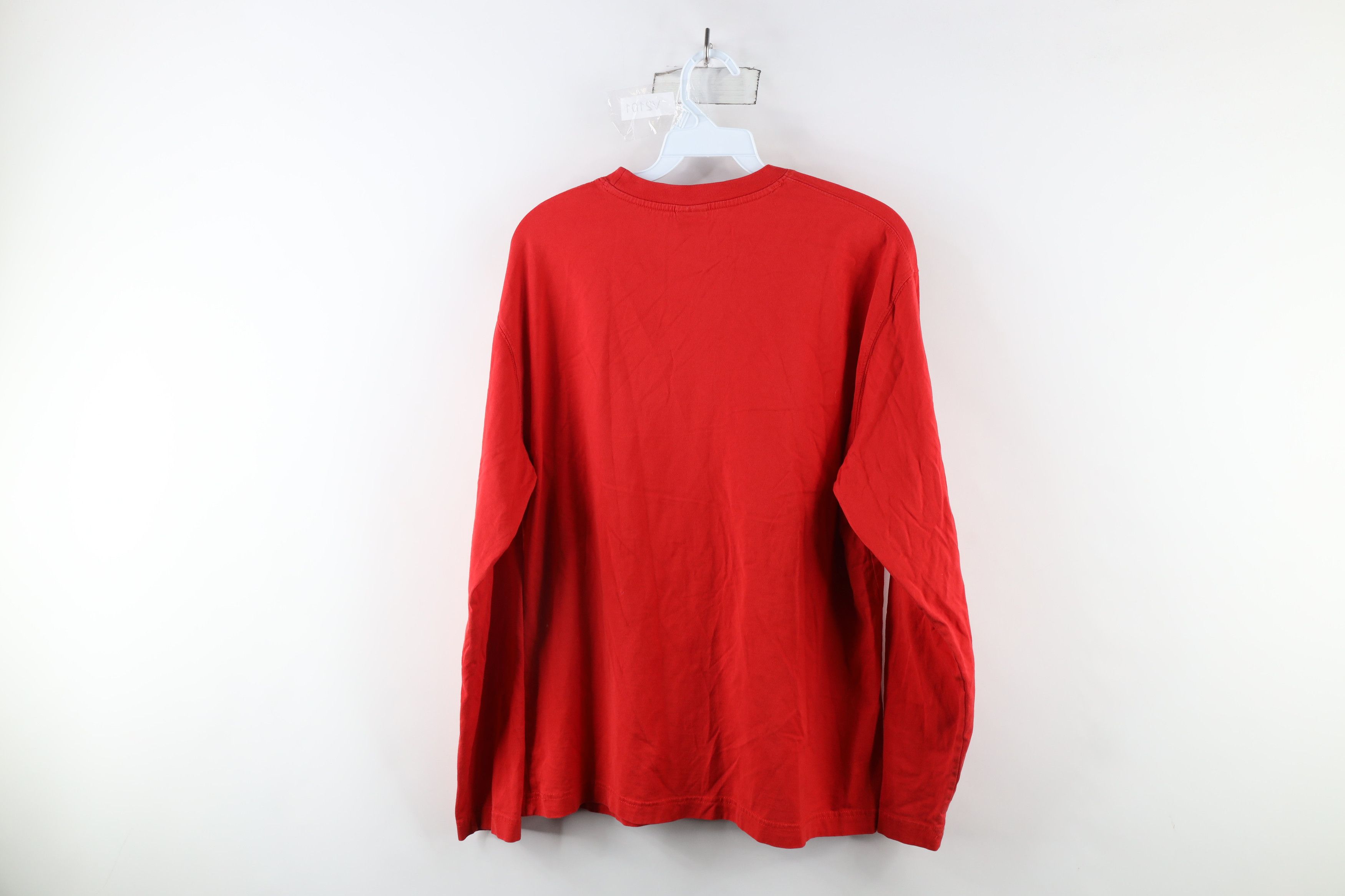 Oakley Vintage Oakley Big Logo Long Sleeve T-Shirt Red Cotton Size US M / EU 48-50 / 2 - 7 Thumbnail