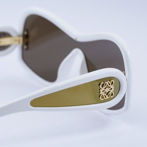 Loewe Loewe LW40131I 25G Sunglasses White Shield Frame, Brown Size ONE SIZE - 5 Thumbnail