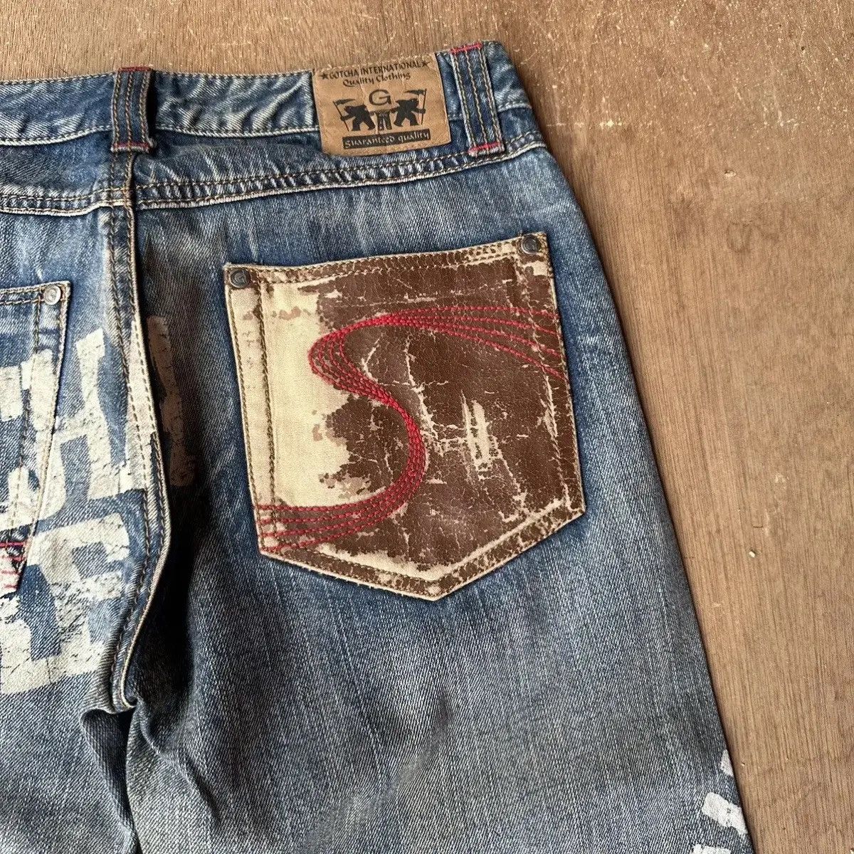 Gotcha STEALS💥VINTAGE GOTCHA SURF JEAN RIPPED VERY RARE DENIM PANT Size US 30 / EU 46 - 15 Thumbnail