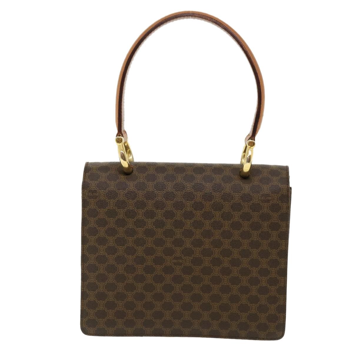 Celine CELINE Macadam Canvas Hand Bag Pvc Leather Brown Size ONE SIZE - 2 Thumbnail
