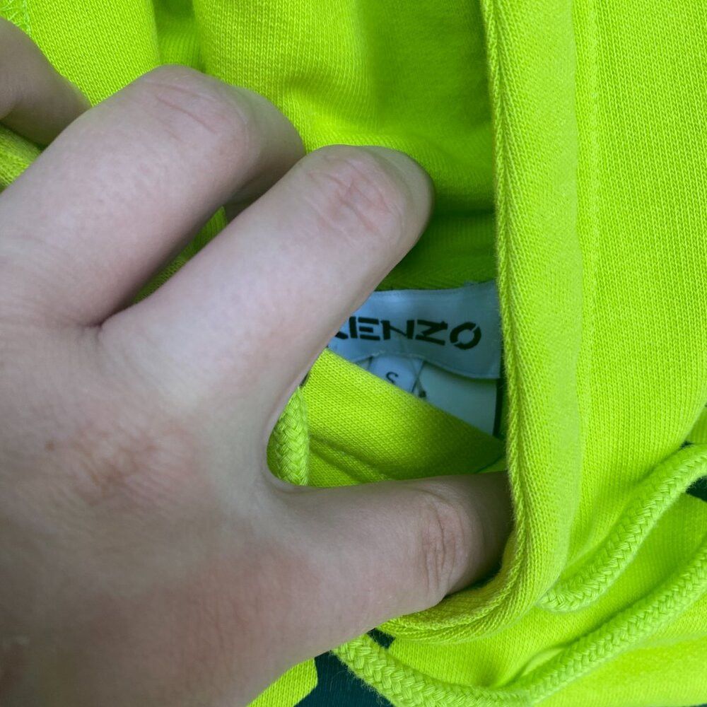 Kenzo Kenzo Paris K-TIGER Hooded Sweatshirt Green/Yellow Small Size US S / EU 44-46 / 1 - 6 Thumbnail