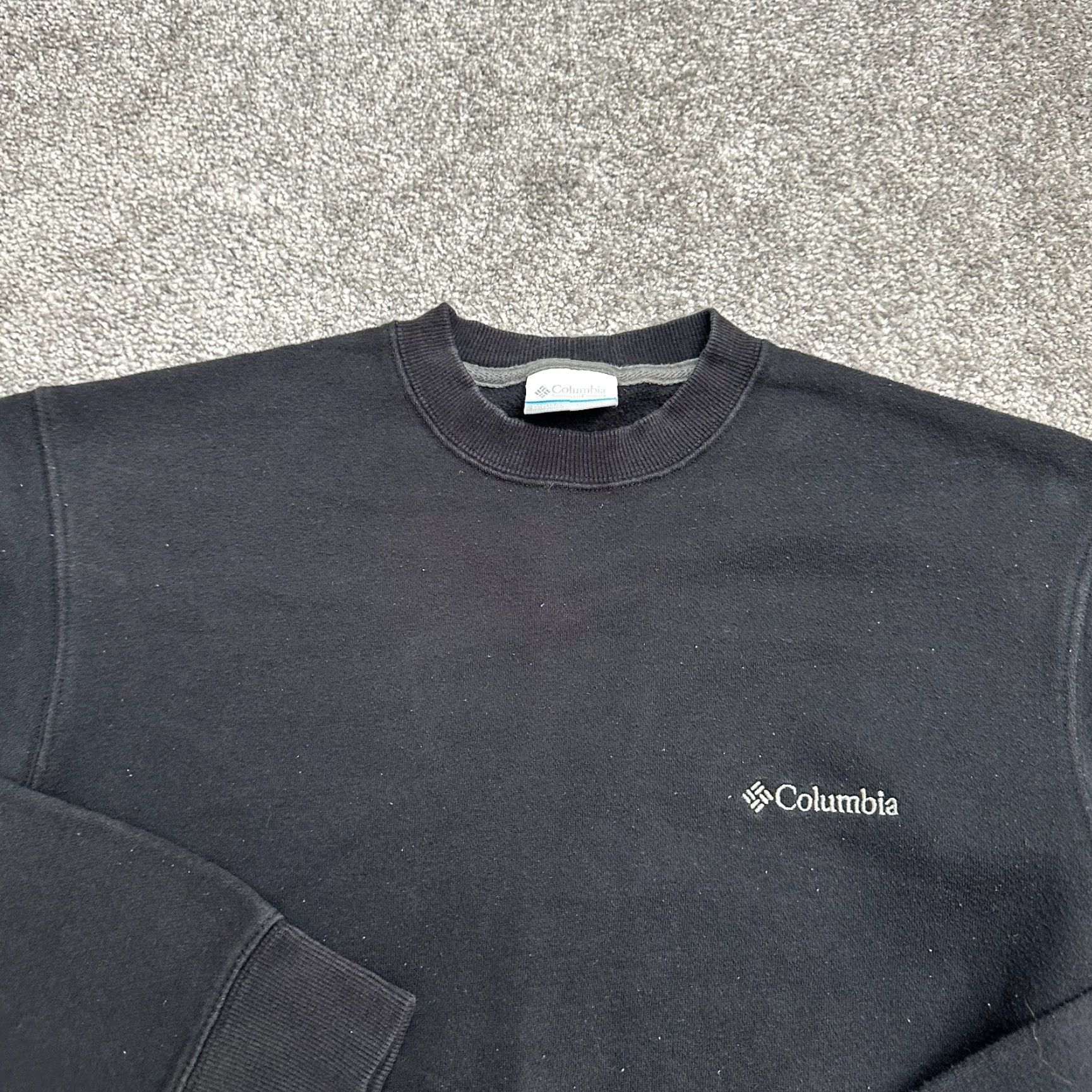 Vintage Columbia Sweatshirt Mens Small Black Crew Neck Cotton Pullover Outerwear Size US S / EU 44-46 / 1 - 3 Thumbnail