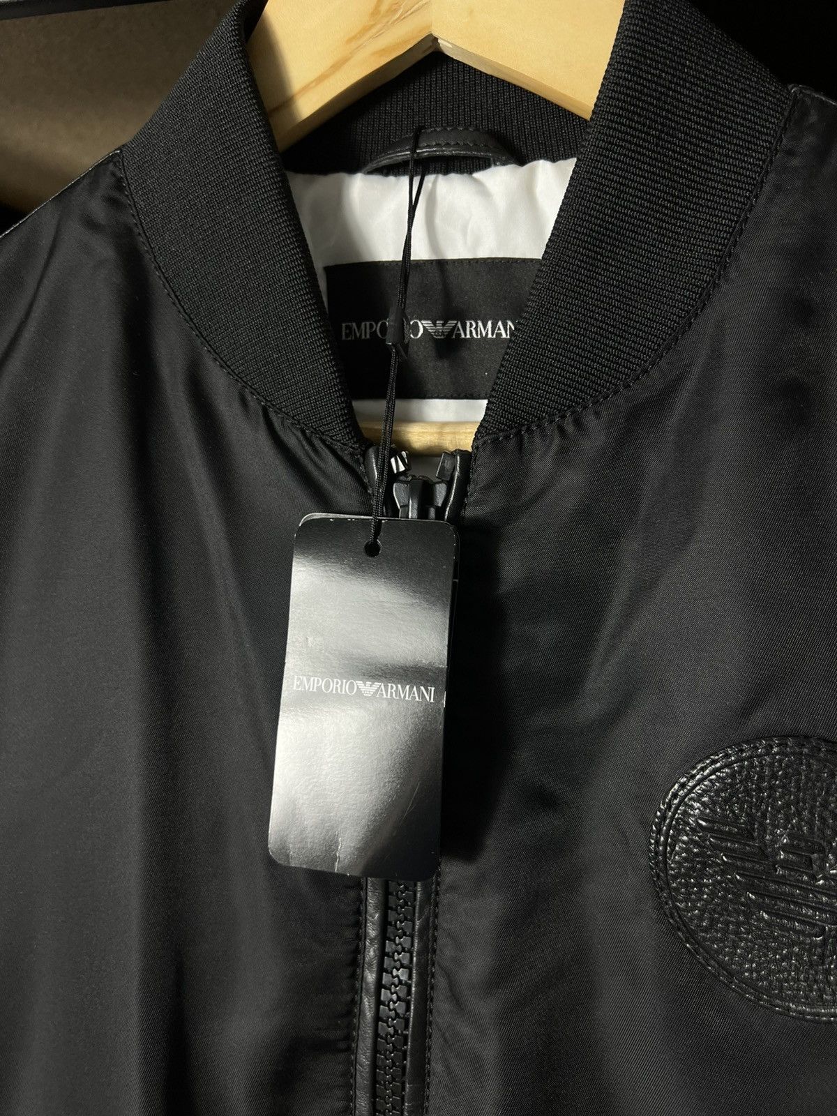 Emporio Armani 🖤 NWT Emporio Armani Reversible Leather Bomber — Black Size US M / EU 48-50 / 2 - 7 Thumbnail
