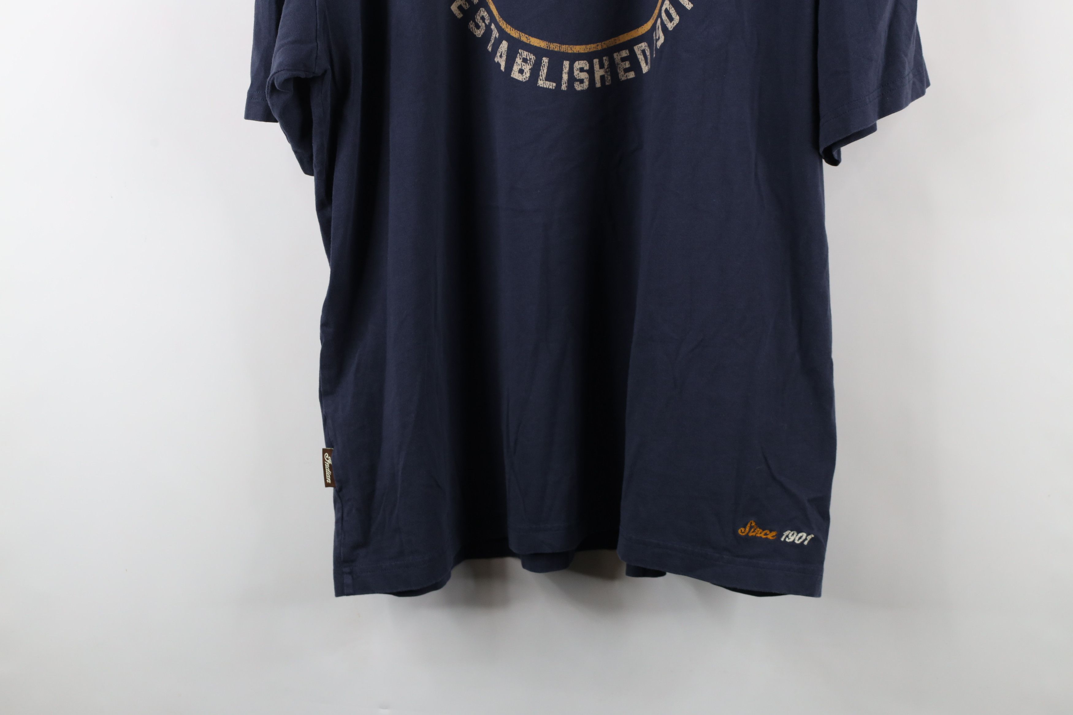 Vintage Vintage Spell Indian Motorcycle Short Sleeve T-Shirt Blue Size US XXL / EU 58 / 5 - 14 Thumbnail