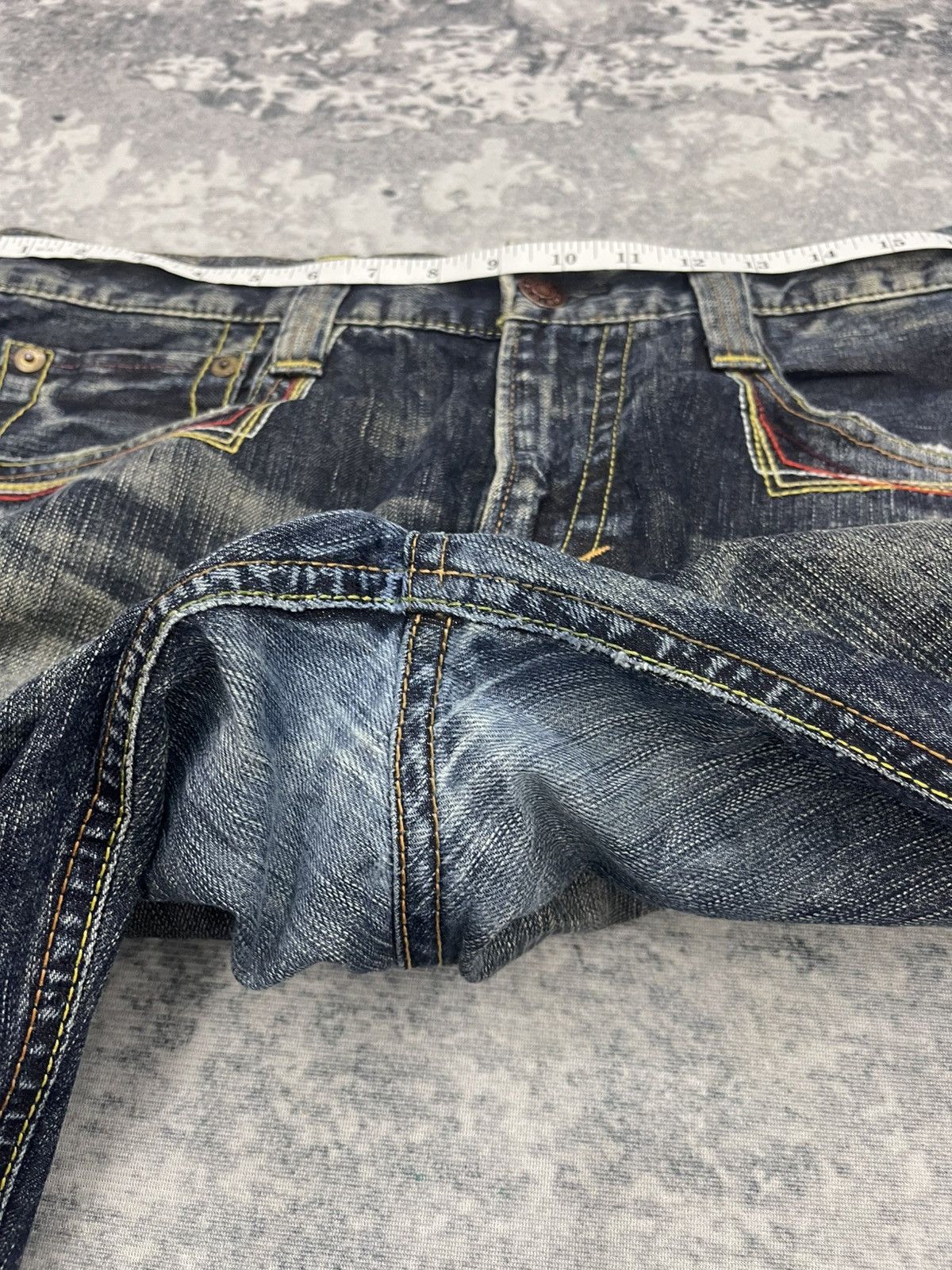 Edwin Flare Jeans Edwin 503 Blue Trip Boot Cut Low Rise Denim Size US 34 / EU 50 - 17 Thumbnail