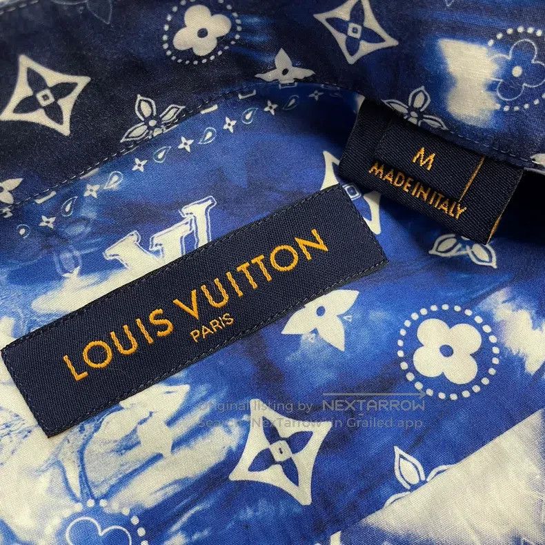 Louis Vuitton Louis Vuitton Blue and white tie-dyed short sleeve shirt Size US M / EU 48-50 / 2 - 6 Thumbnail