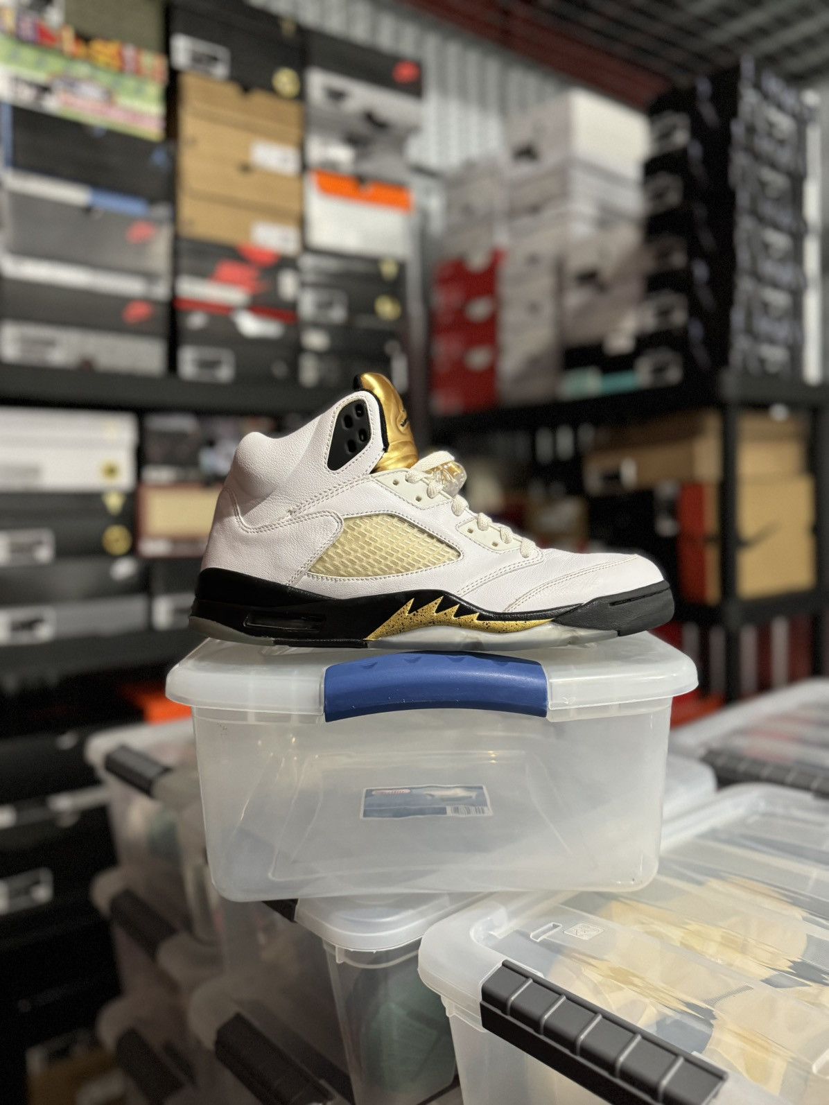 Jordan Brand Jordan 5 Retro Olympic Gold Medal Size 11.5 Size US 11.5 / EU 44-45 - 1 Thumbnail