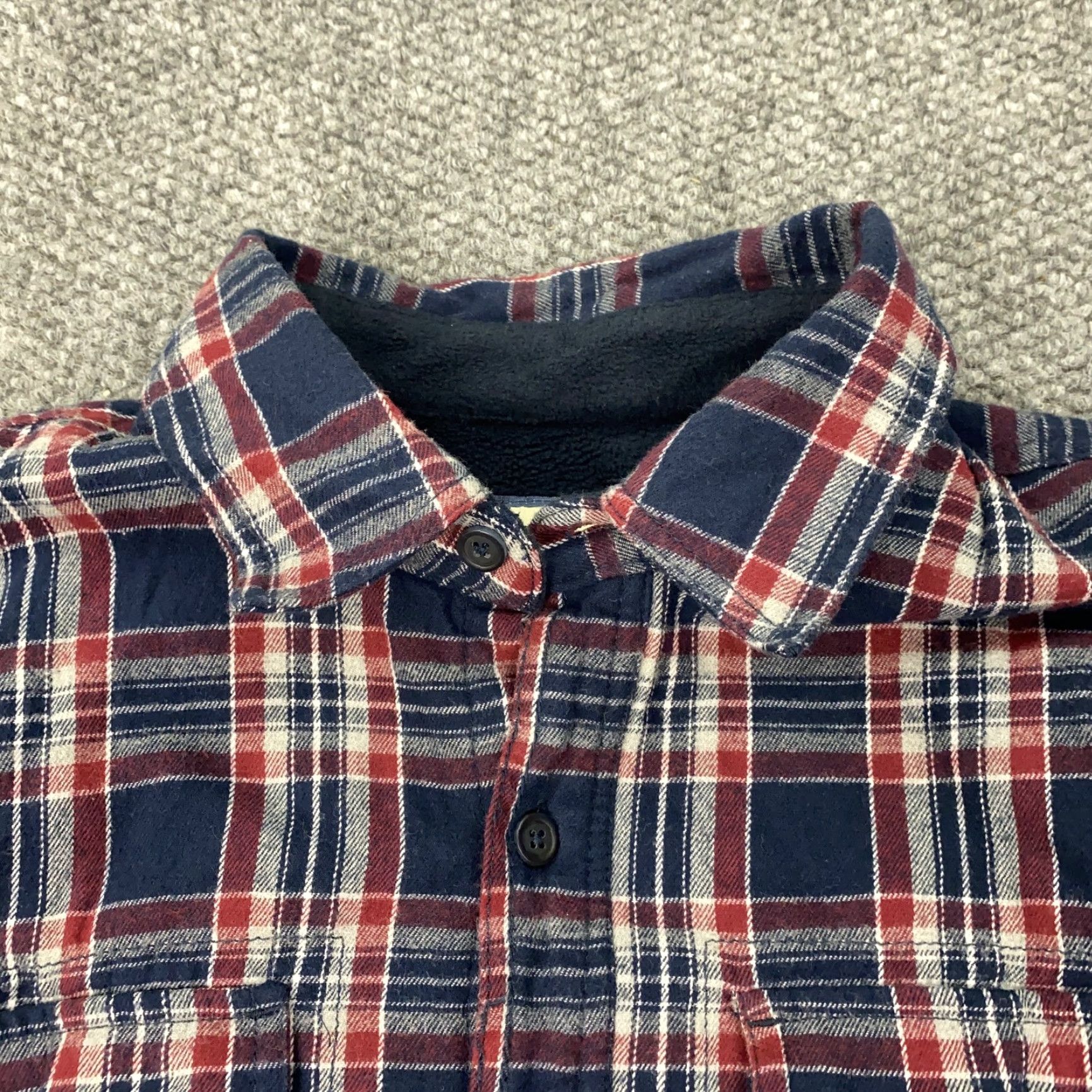 Vintage Boston Traders Shirt Mens Large Blue Plaid Fleece Lined Flannel Button-Up Pockets Workwear Classic Size US L / EU 52-54 / 3 - 2 Thumbnail