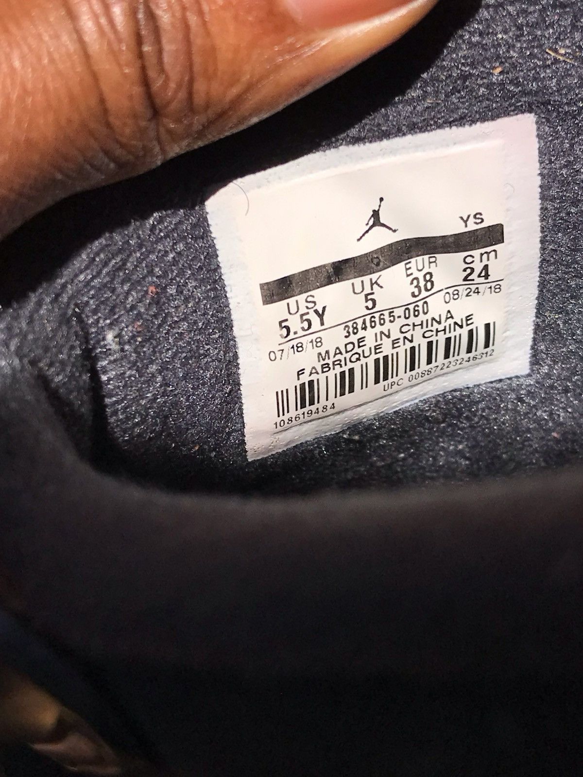 Jordan Brand Air Jordan Retro 6 Black Infrared (2019) Size 5.5Y / 7 Wmns Size US 5.5 / EU 38 - 6 Thumbnail
