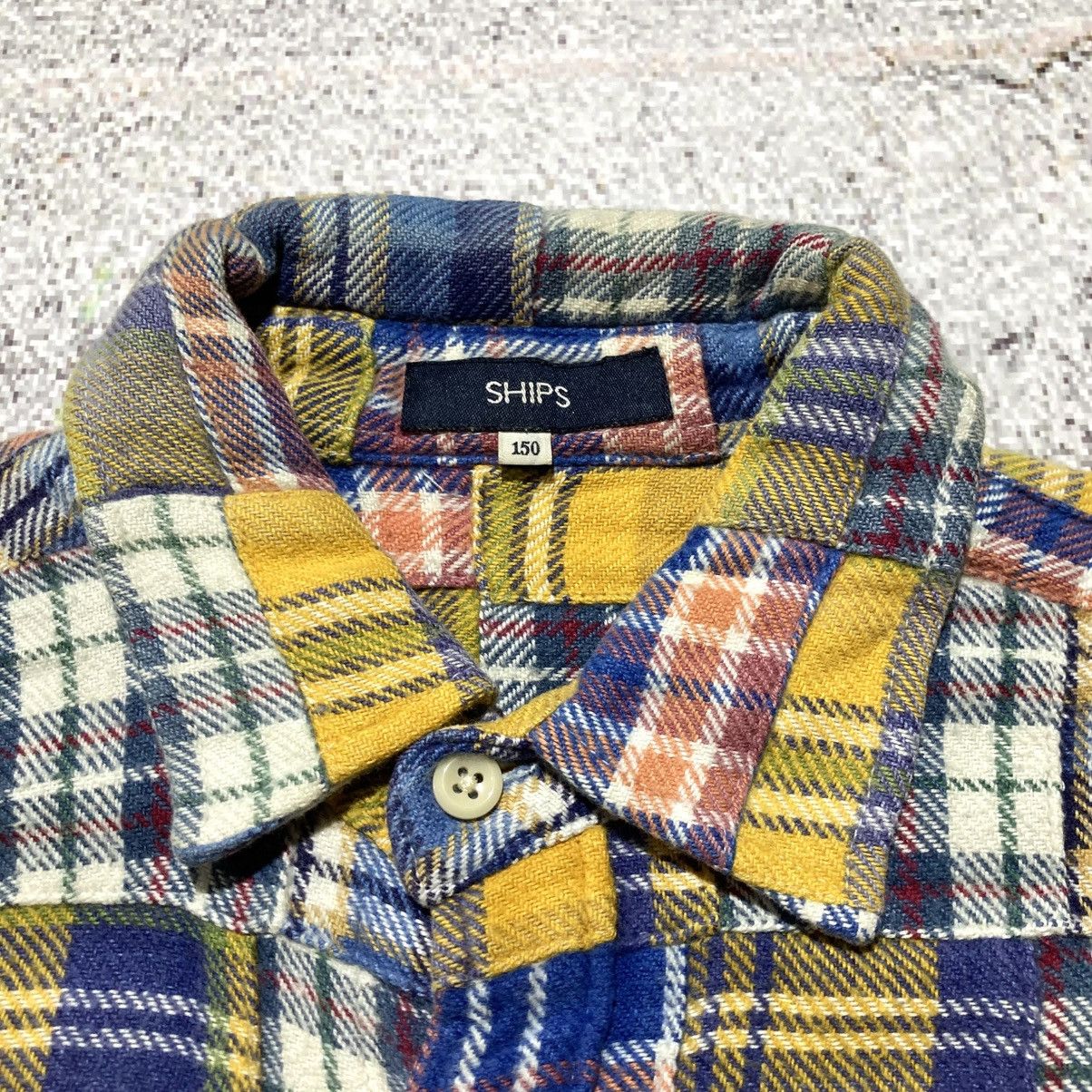 Japanese Brand 2000s Ships Patchwork Madrass Heavy Weight Button Up Shirt Size US S / EU 44-46 / 1 - 16 Thumbnail