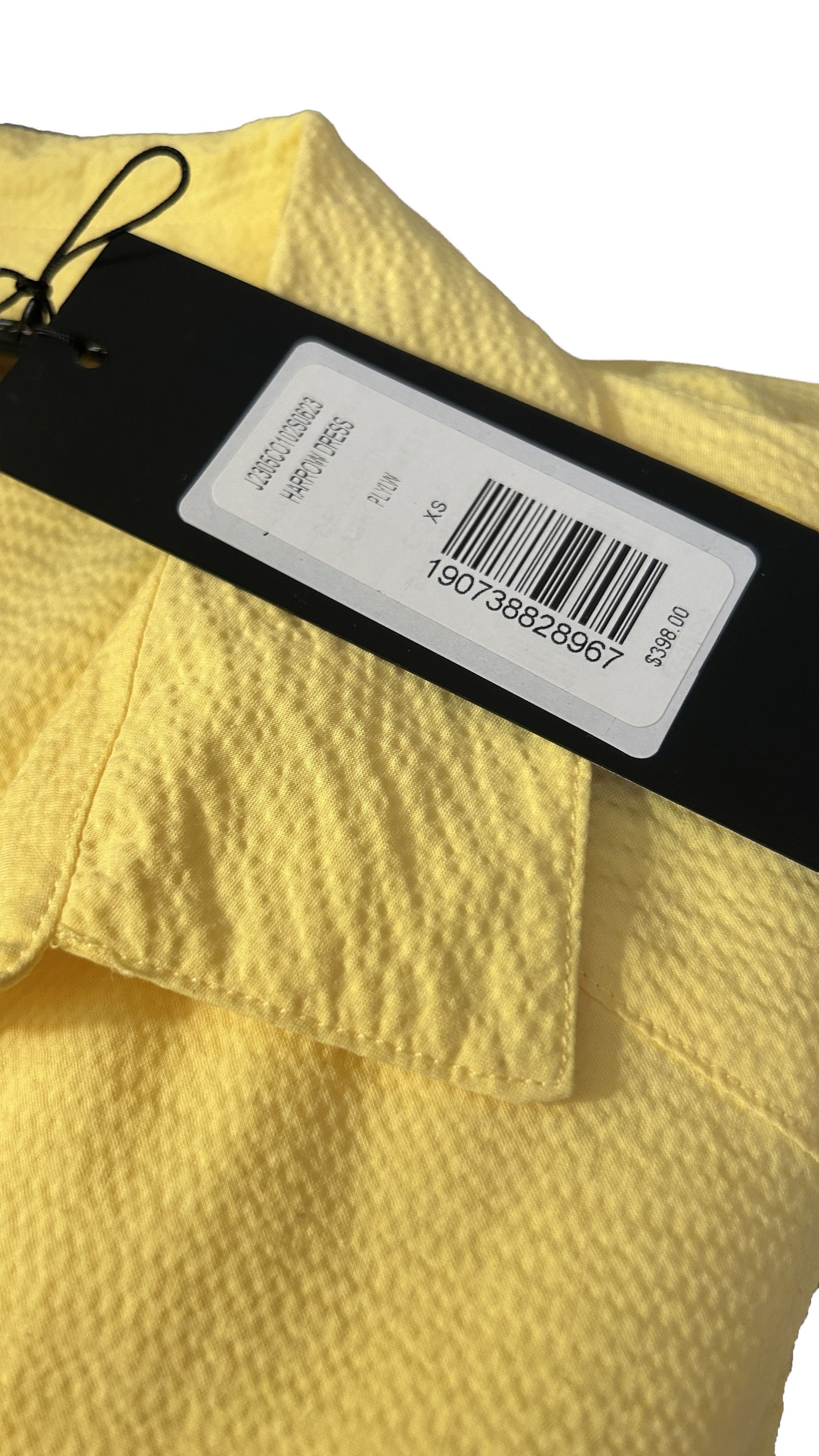 Veronica Beard Yellow Harris Dress Women’s Midi Shirt Dress Belted Cotton Size XS / US 0-2 / IT 36-38 - 3 Thumbnail