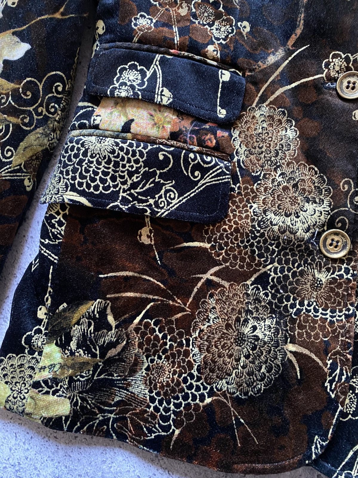Roberto Cavalli Luxury Class Roberto Cavalli Blazer Vintage Floral Italy Size L / US 10 / IT 46 - 7 Thumbnail