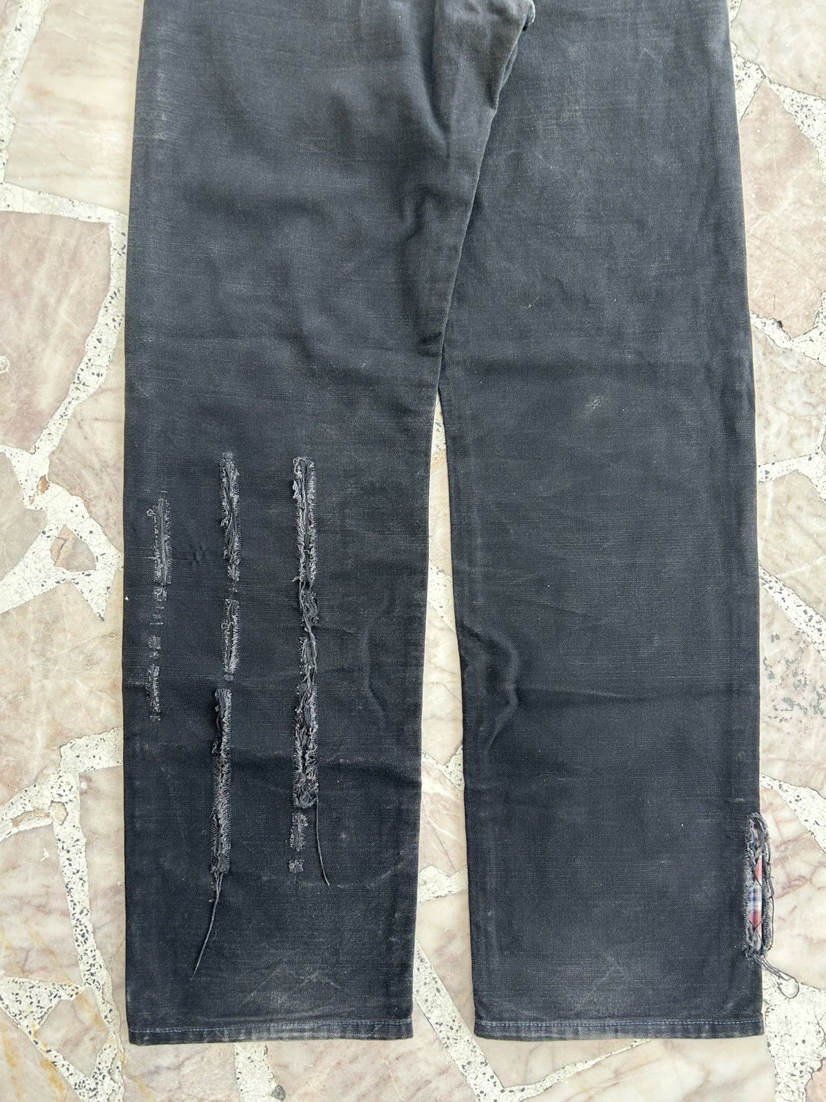 Neighborhood Neighborhood Crazy Punk Black Ripped Denim Size US 30 / EU 46 - 9 Thumbnail