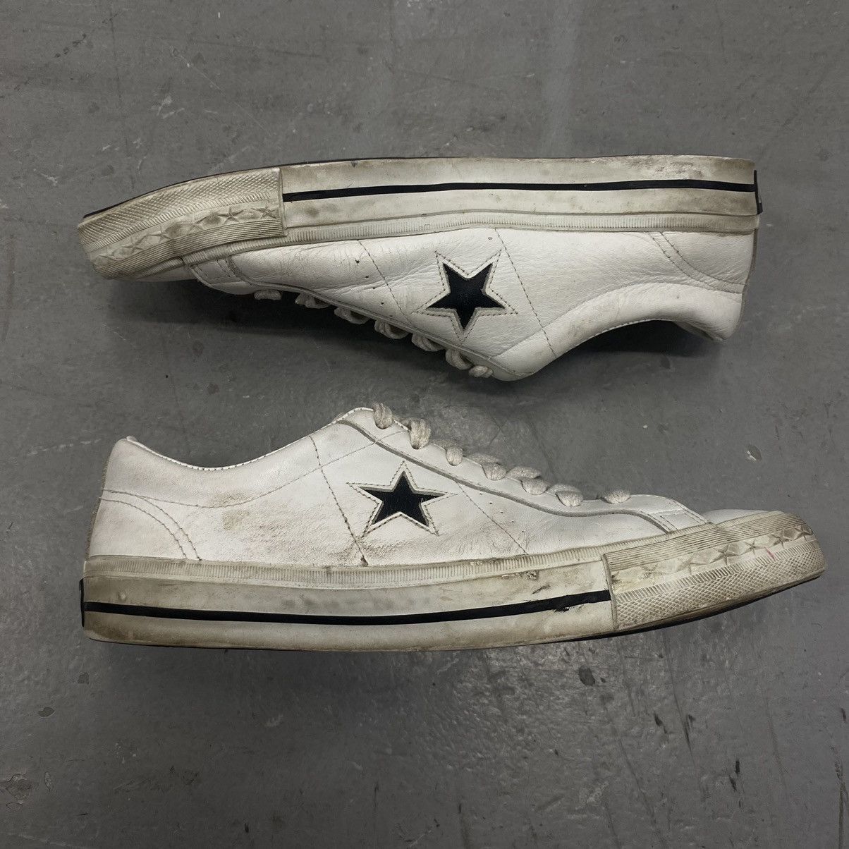 Converse Kurt Cobain Vintage Vtg 80s 90s Converse One Star Leather White Kurt Cobain Grailed