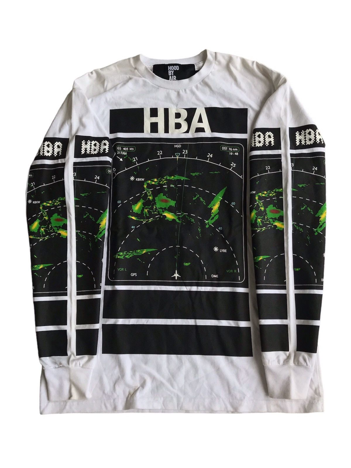 Pre-owned Hood By Air Radar Longsleeve In White