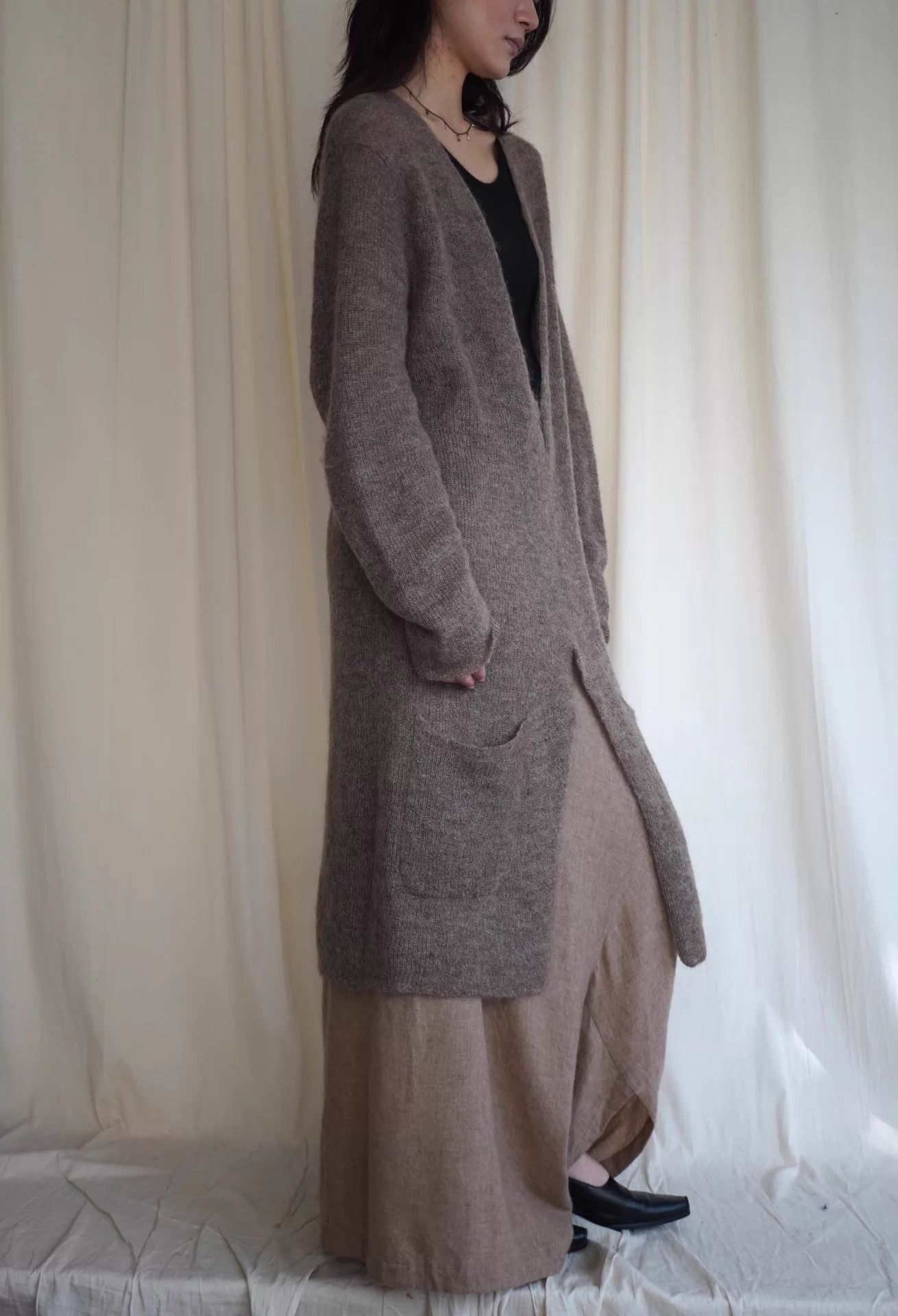 Yohji Yamamoto Yohji Yamamoto 1999AW Deep V Mohair Dress Size 3 9/10 Size L / US 10 / IT 46 - 2 Thumbnail